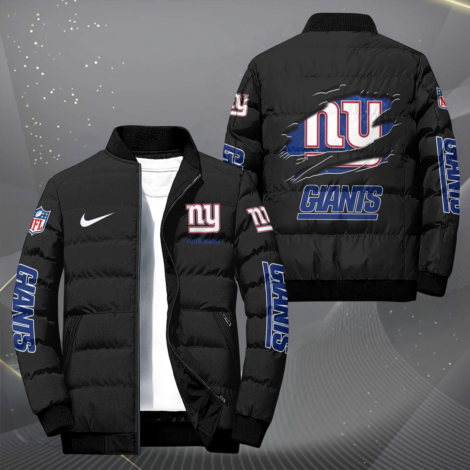 New York Giants Puffer Jacket Custom Your Name 2024  versions, Sport Jacket, FootBall Fan Gifts EHIVM-62479