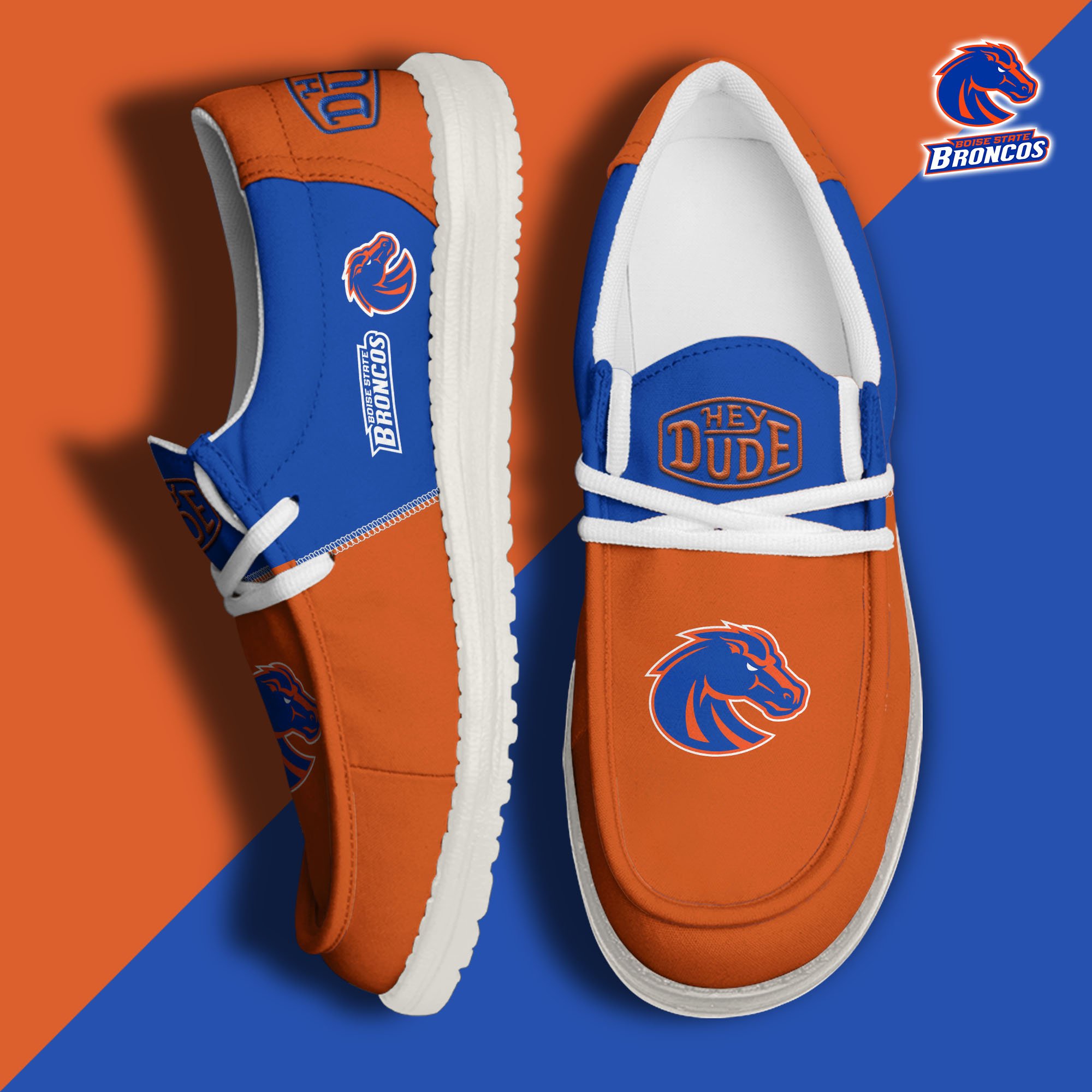 Boise State Broncos Football Hey Dude Canvas Loafer Shoes Custom Your Name 2024 version, Sport Shoes For Fan, Fan Gifts  EHIVM-60966