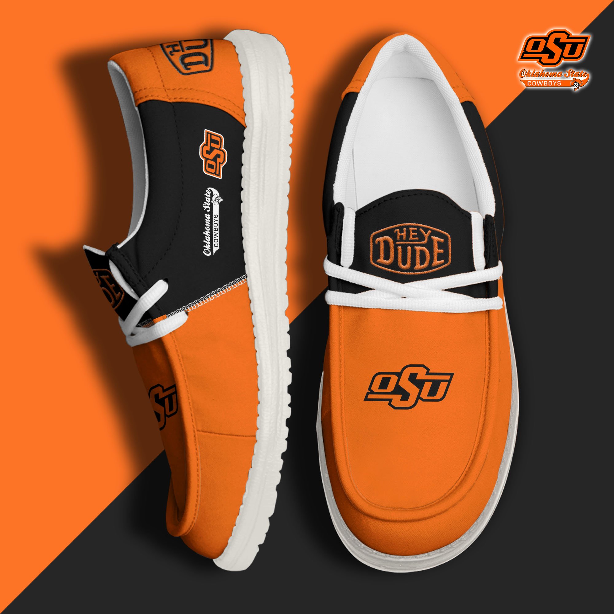 Oklahoma State Cowboys Football Hey Dude Canvas Loafer Shoes Custom Your Name 2024 version, Sport Shoes For Fan, Fan Gifts  EHIVM-60966