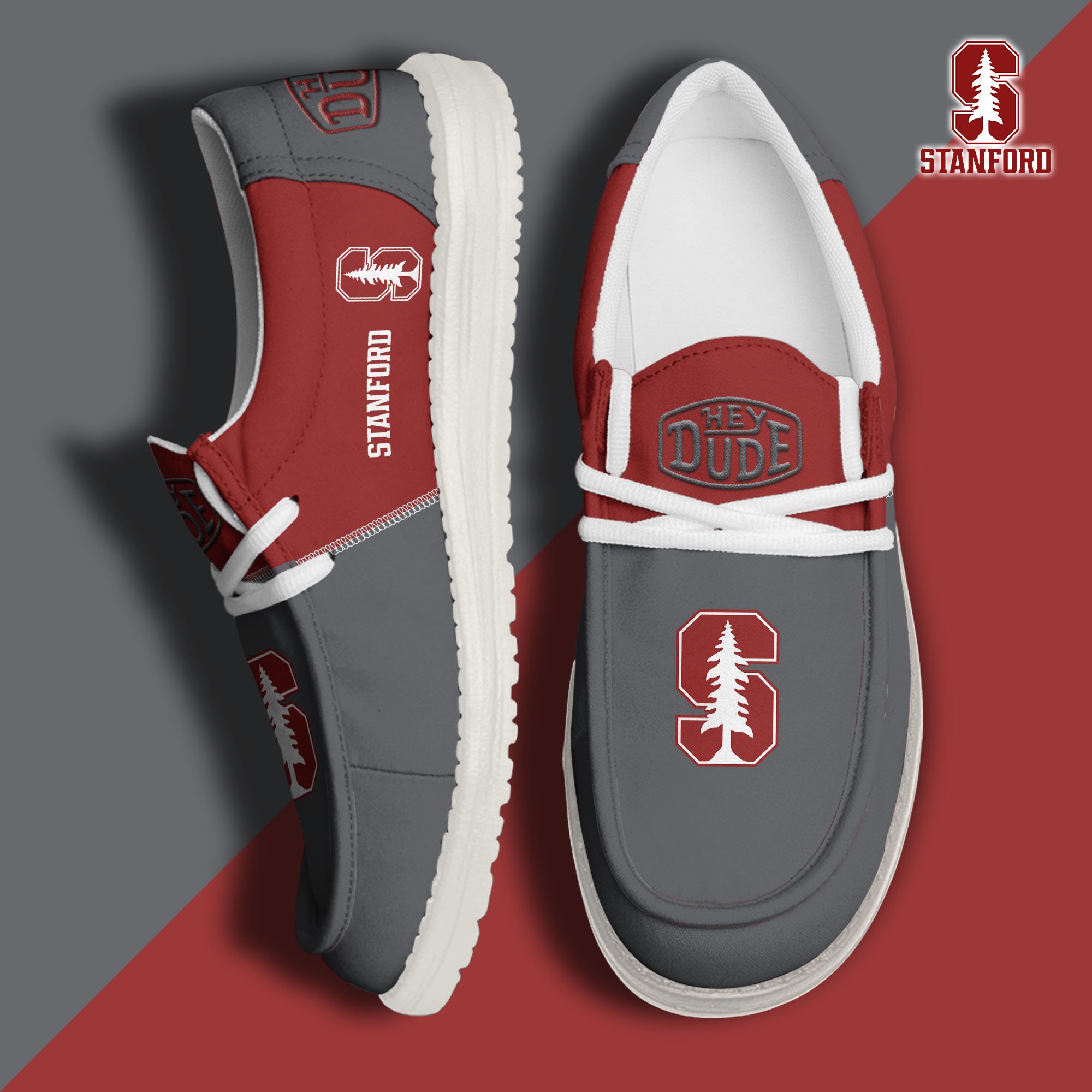 Stanford Cardinal Football Hey Dude Canvas Loafer Shoes Custom Your Name 2024 version, Sport Shoes For Fan, Fan Gifts  EHIVM-60966