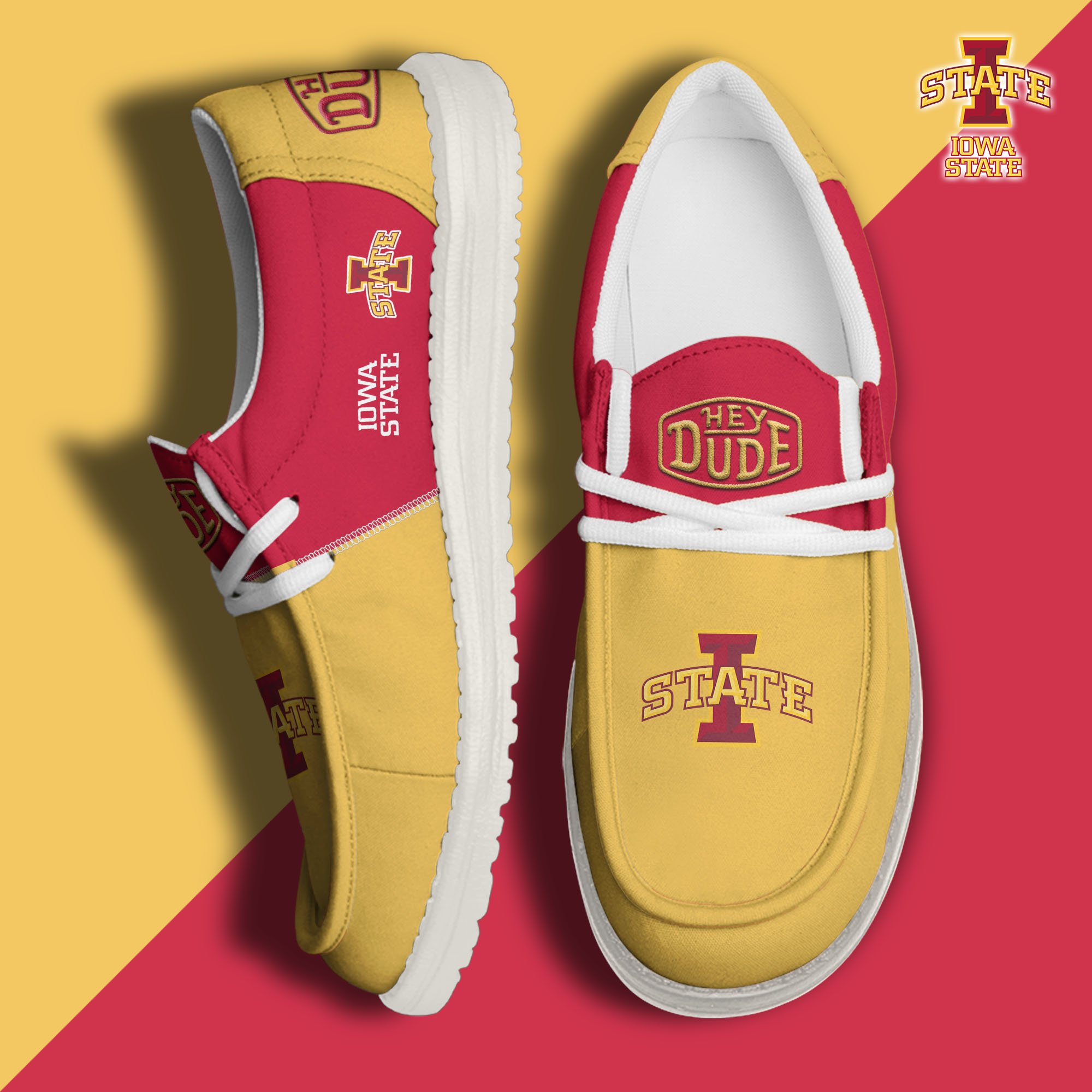 Iowa State Cyclones Football Hey Dude Canvas Loafer Shoes Custom Your Name 2024 version, Sport Shoes For Fan, Fan Gifts  EHIVM-60966