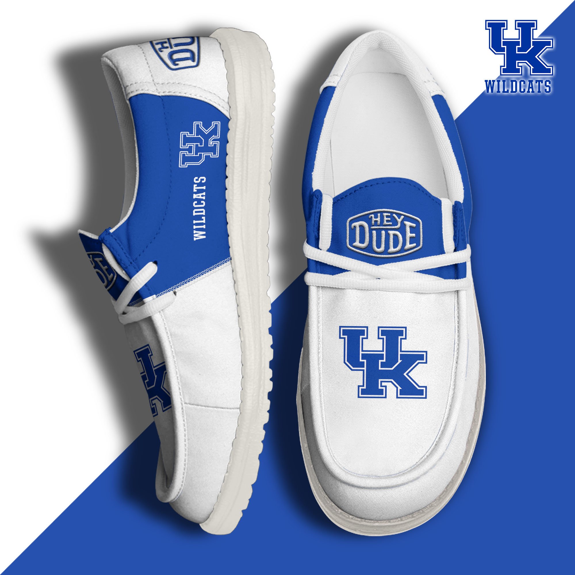 Kentucky Wildcats Football Hey Dude Canvas Loafer Shoes Custom Your Name 2024 version, Sport Shoes For Fan, Fan Gifts  EHIVM-60966