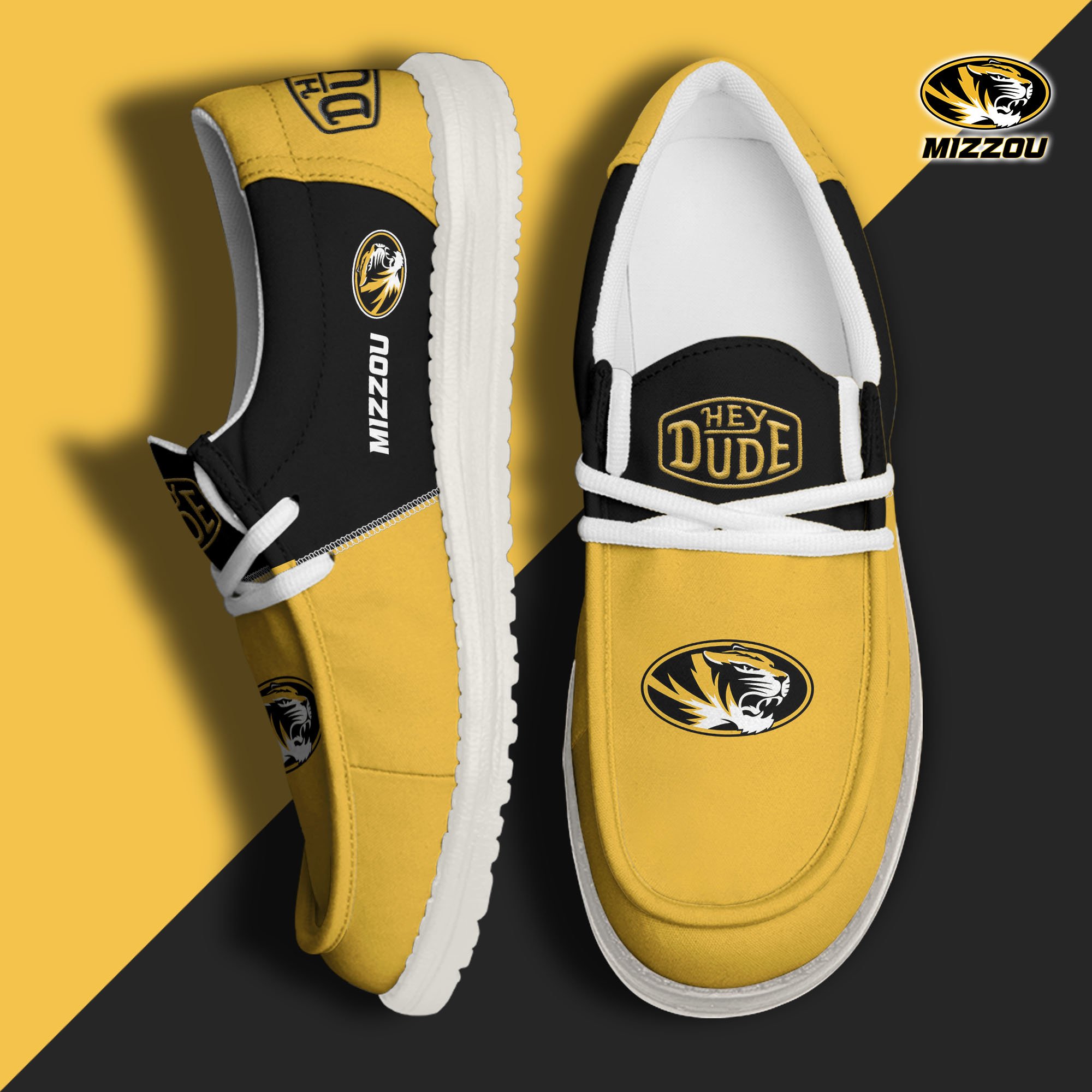 Missouri Tigers Football Hey Dude Canvas Loafer Shoes Custom Your Name 2024 version, Sport Shoes For Fan, Fan Gifts  EHIVM-60966