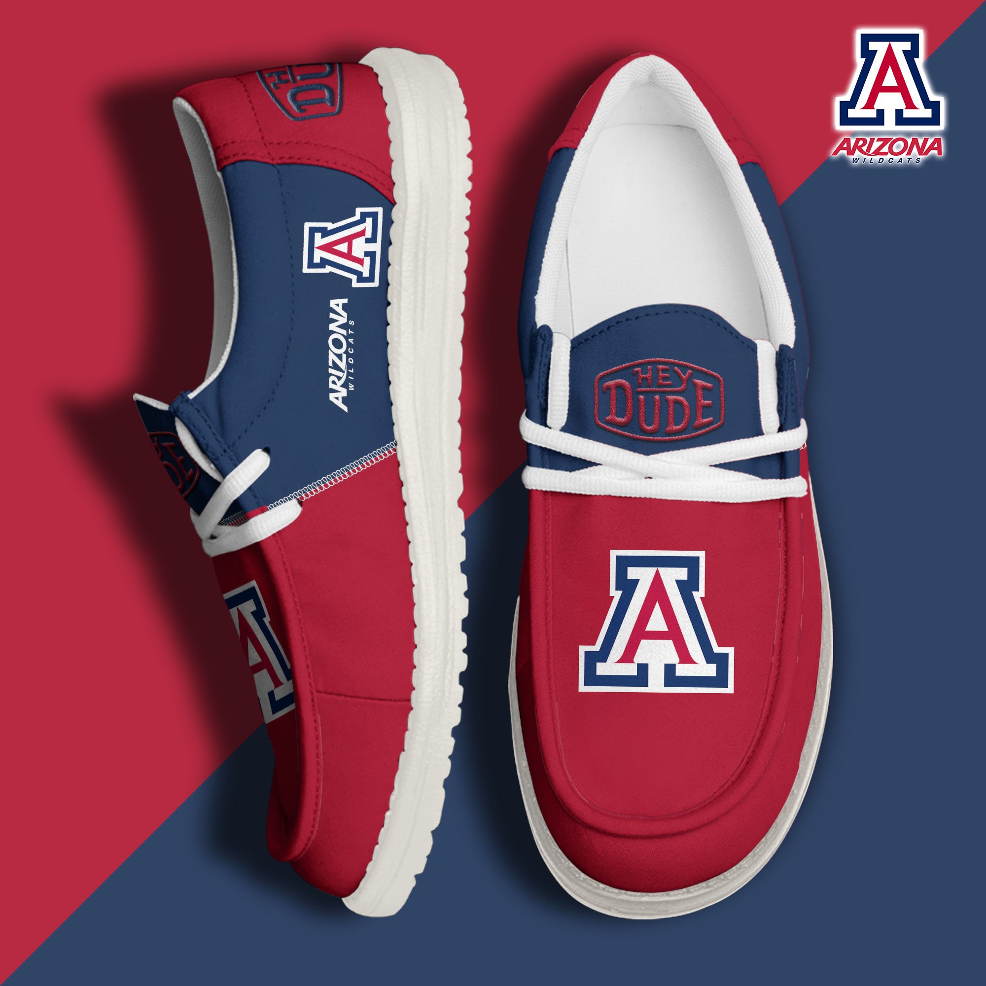 Arizona Wildcats Football Hey Dude Canvas Loafer Shoes Custom Your Name 2024 version, Sport Shoes For Fan, Fan Gifts  EHIVM-60966