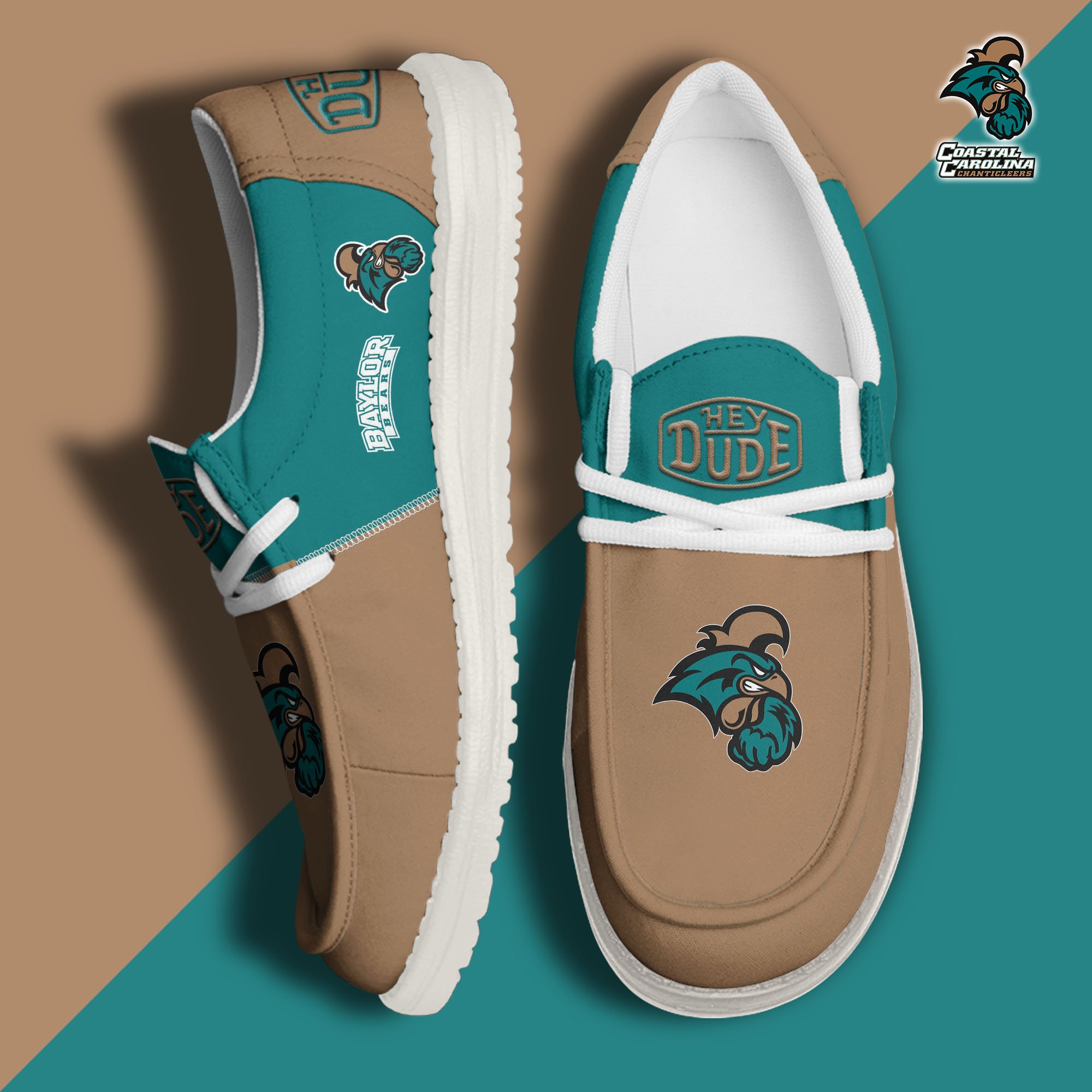 Coastal Carolina Chanticleers Football Hey Dude Canvas Loafer Shoes Custom Your Name 2024 version, Sport Shoes For Fan, Fan Gifts  EHIVM-60966