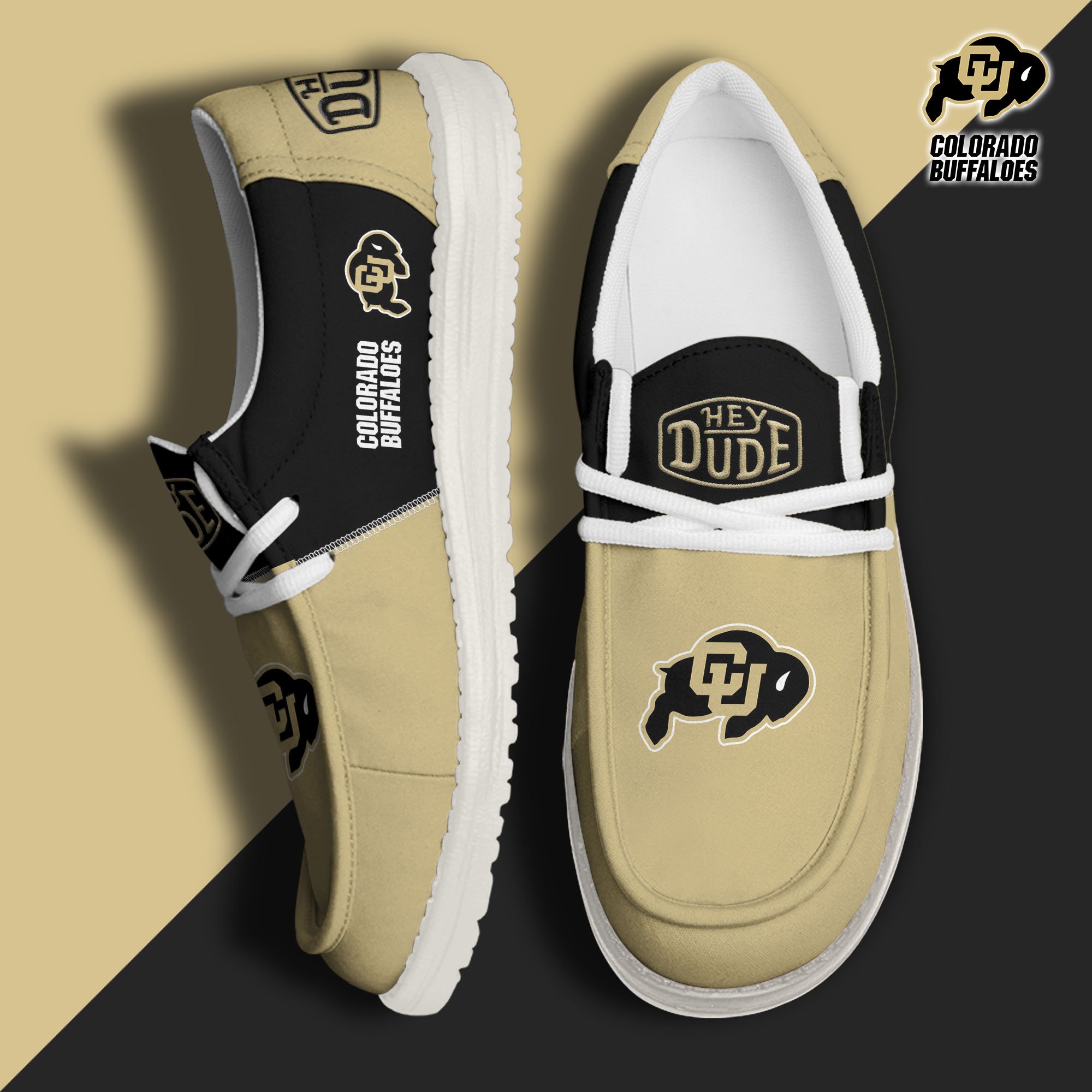 Colorado Buffaloes Football Hey Dude Canvas Loafer Shoes Custom Your Name 2024 version, Sport Shoes For Fan, Fan Gifts  EHIVM-60966