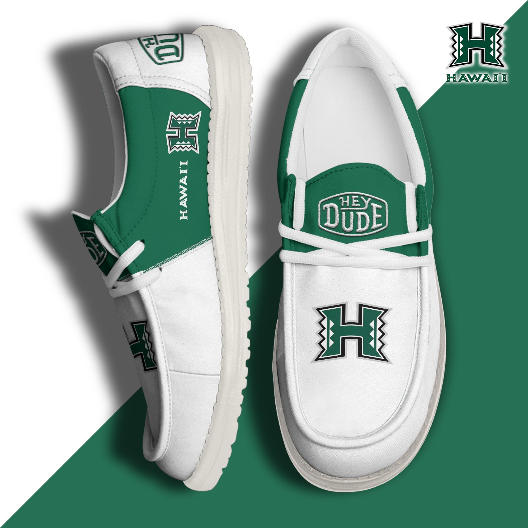 Hawaii Rainbow Warriors Football Hey Dude Canvas Loafer Shoes Custom Your Name 2024 version, Sport Shoes For Fan, Fan Gifts  EHIVM-60966