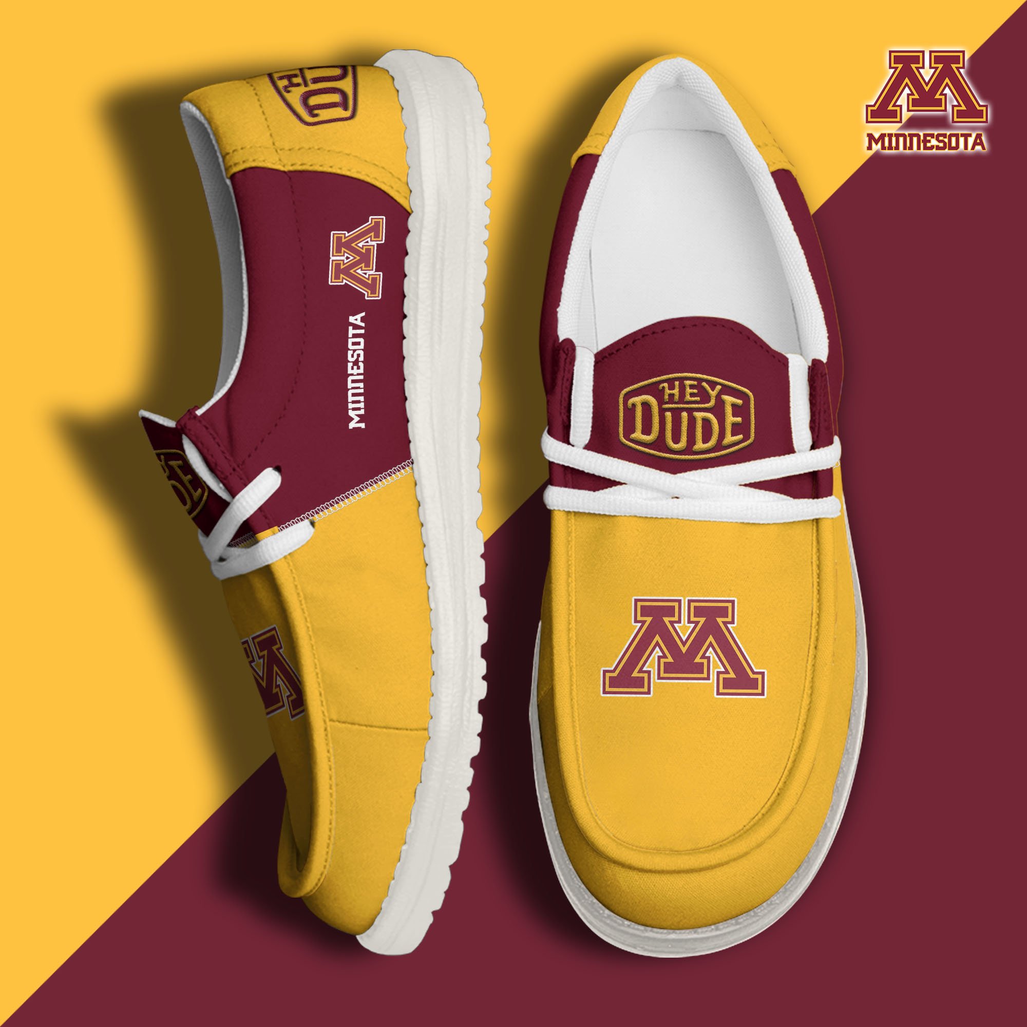 Minnesota Golden Gophers Football Hey Dude Canvas Loafer Shoes Custom Your Name 2024 version, Sport Shoes For Fan, Fan Gifts  EHIVM-60966