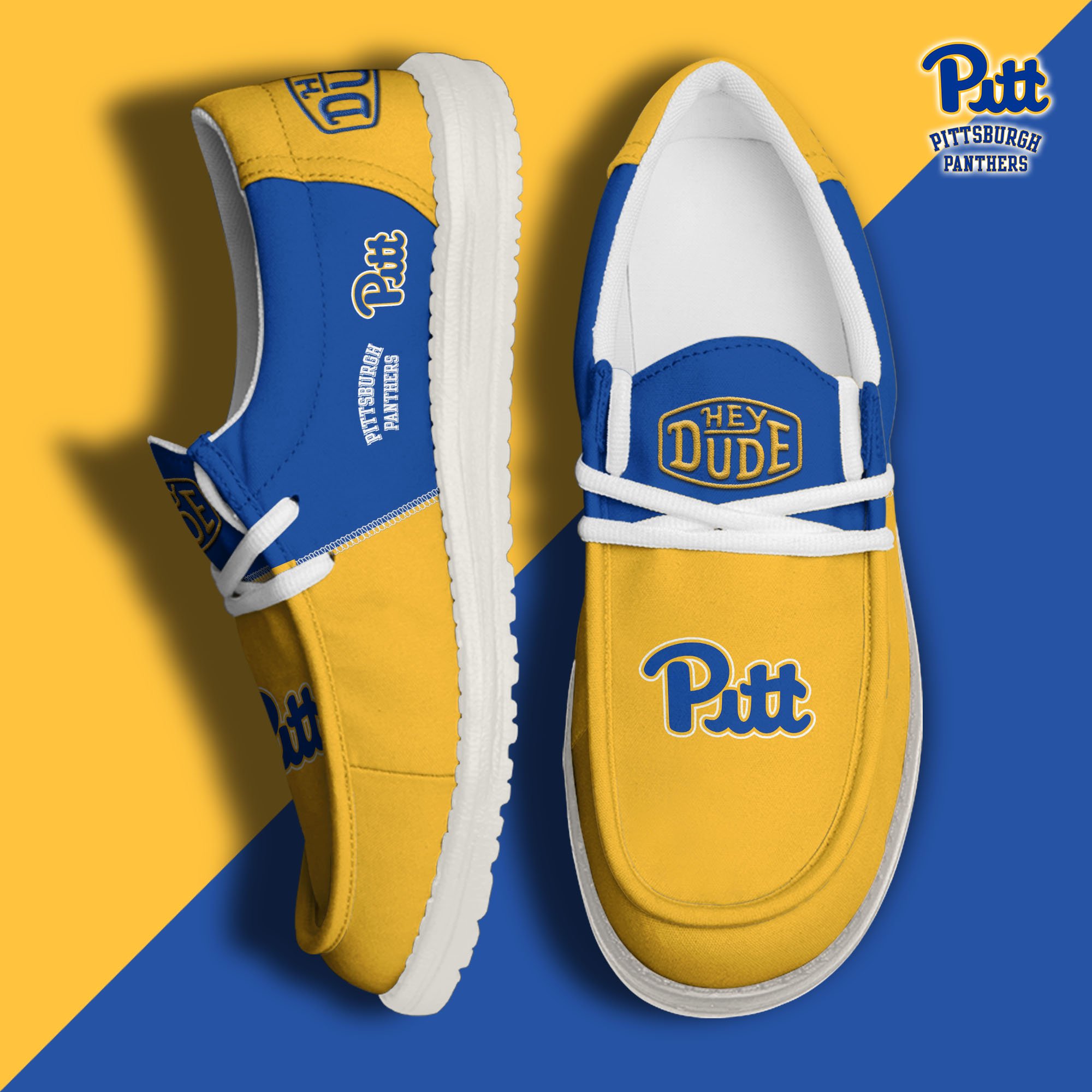 Pittsburgh Panthers Football Hey Dude Canvas Loafer Shoes Custom Your Name 2024 version, Sport Shoes For Fan, Fan Gifts  EHIVM-60966