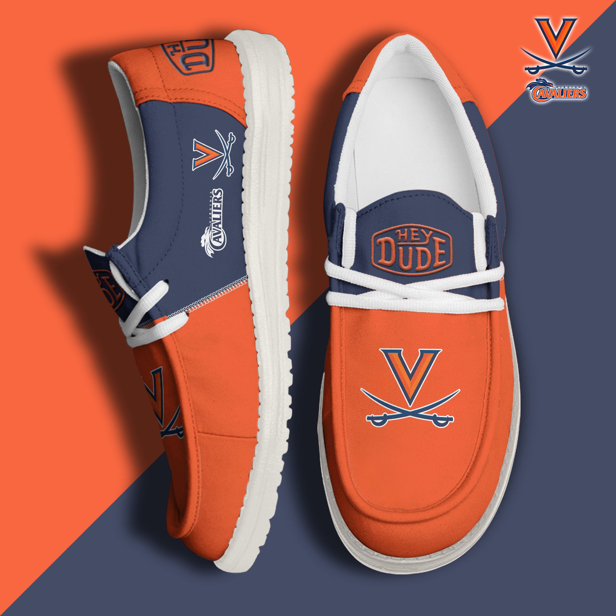 Virginia Cavaliers Football Hey Dude Canvas Loafer Shoes Custom Your Name 2024 version, Sport Shoes For Fan, Fan Gifts  EHIVM-60966