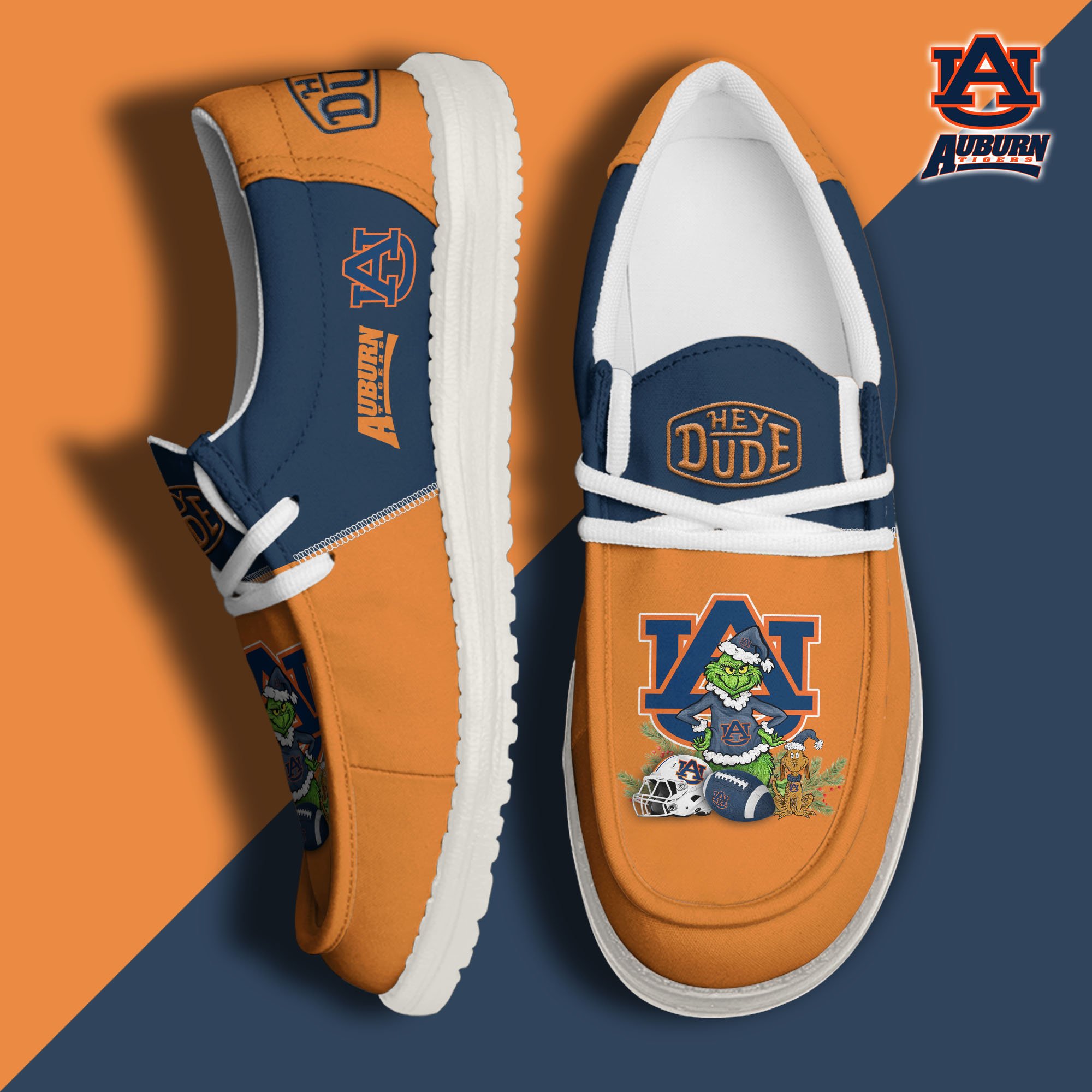 Auburn Tigers Football Hey Dude Canvas Loafer Shoes Custom Your Name 2024 version, Sport Shoes For Fan, Fan Gifts EHIVM-61211