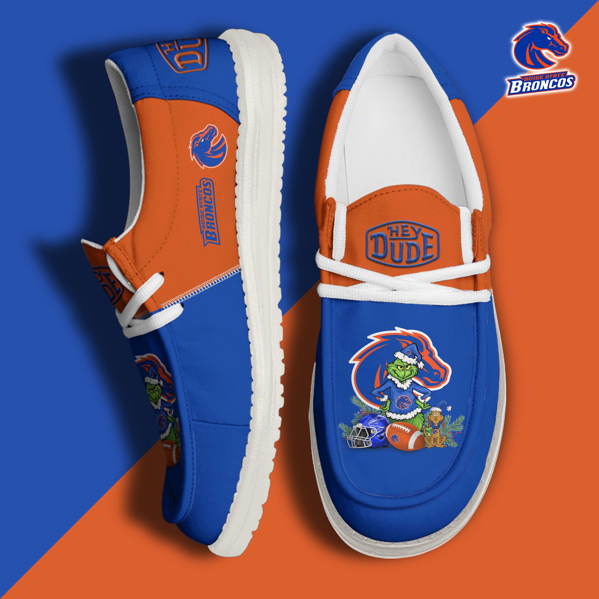 Boise State Broncos Football Hey Dude Canvas Loafer Shoes Custom Your Name 2024 version, Sport Shoes For Fan, Fan Gifts EHIVM-61211