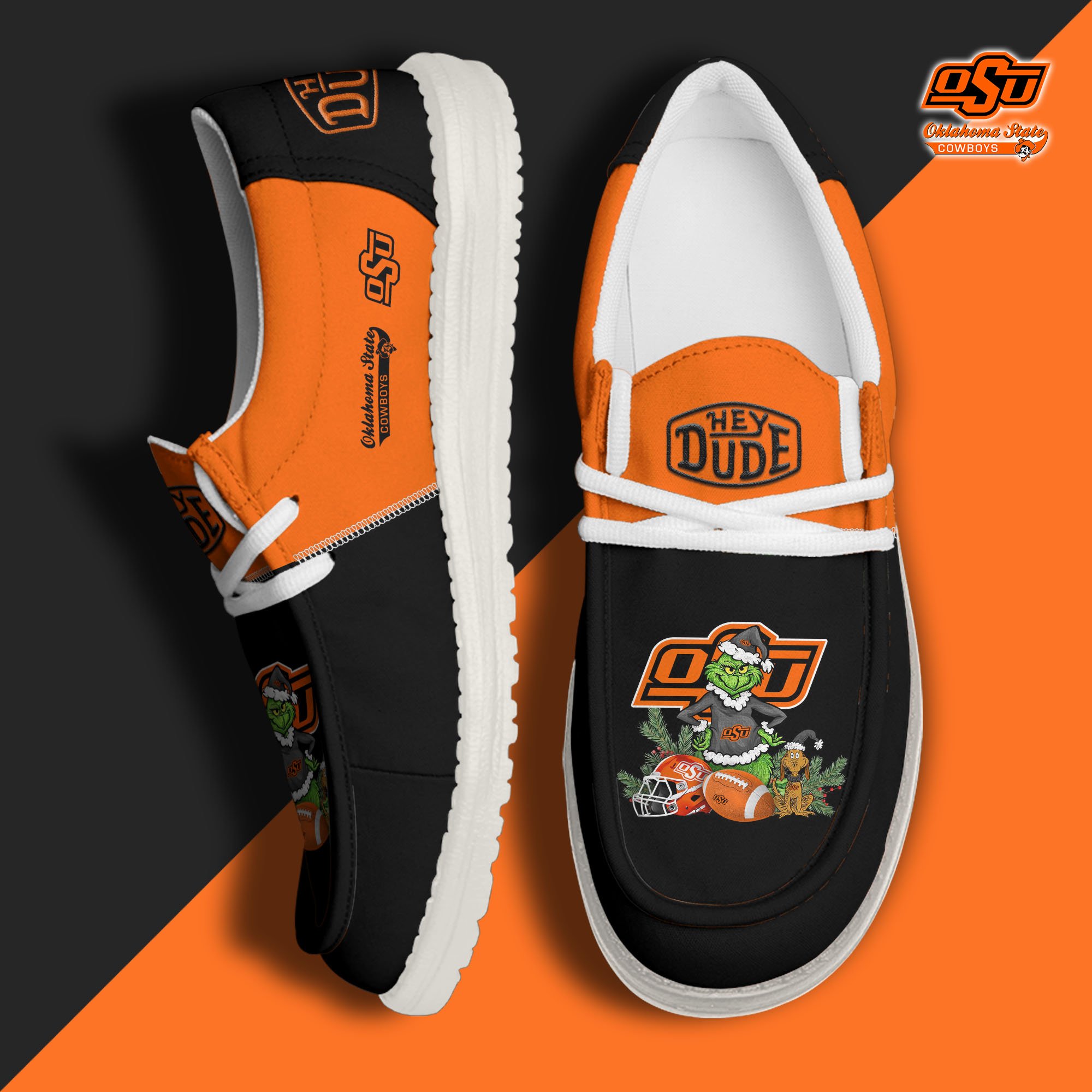 Oklahoma State Cowboys Football Hey Dude Canvas Loafer Shoes Custom Your Name 2024 version, Sport Shoes For Fan, Fan Gifts EHIVM-61211