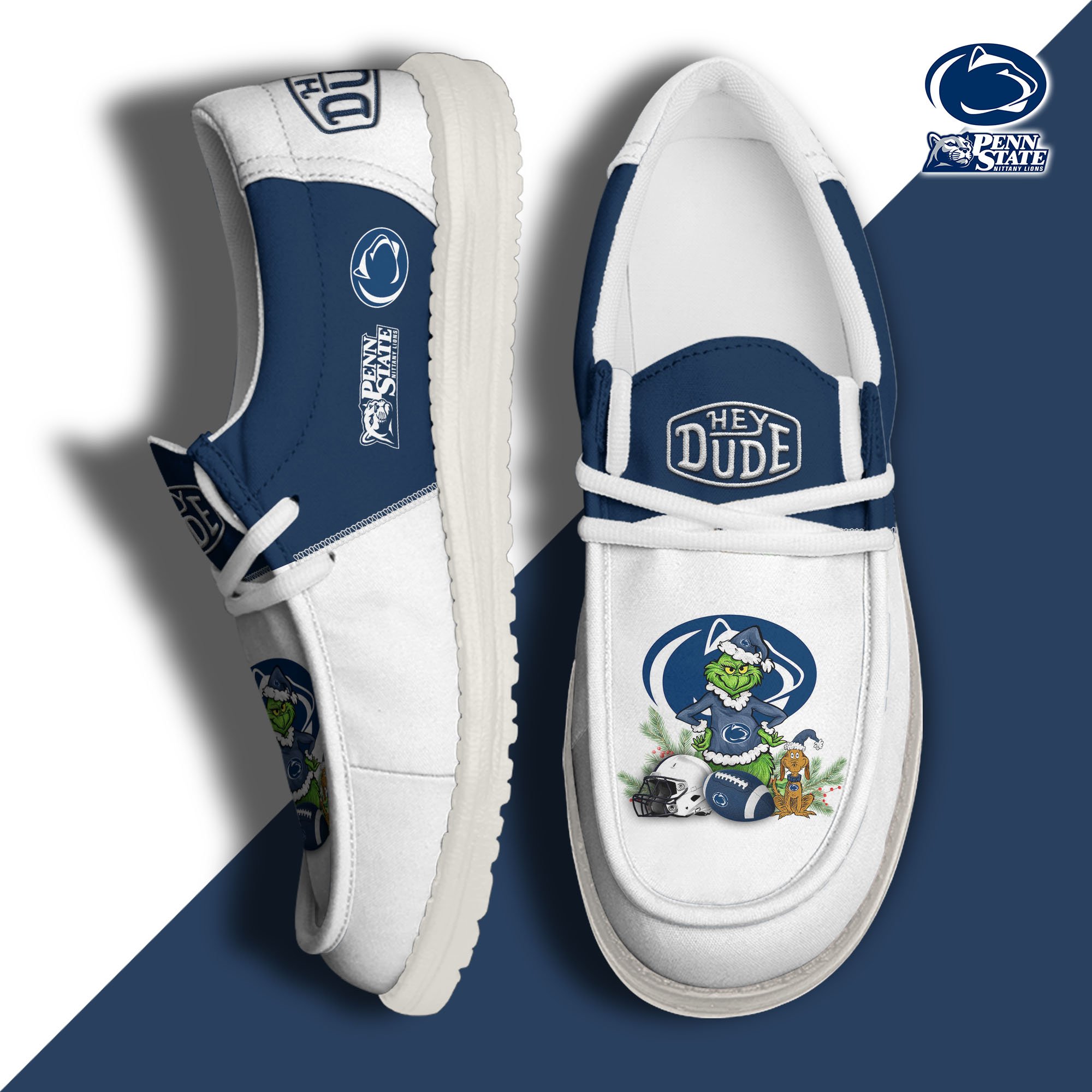 Penn State Nittany Lions Football Hey Dude Canvas Loafer Shoes Custom Your Name 2024 version, Sport Shoes For Fan, Fan Gifts EHIVM-61211