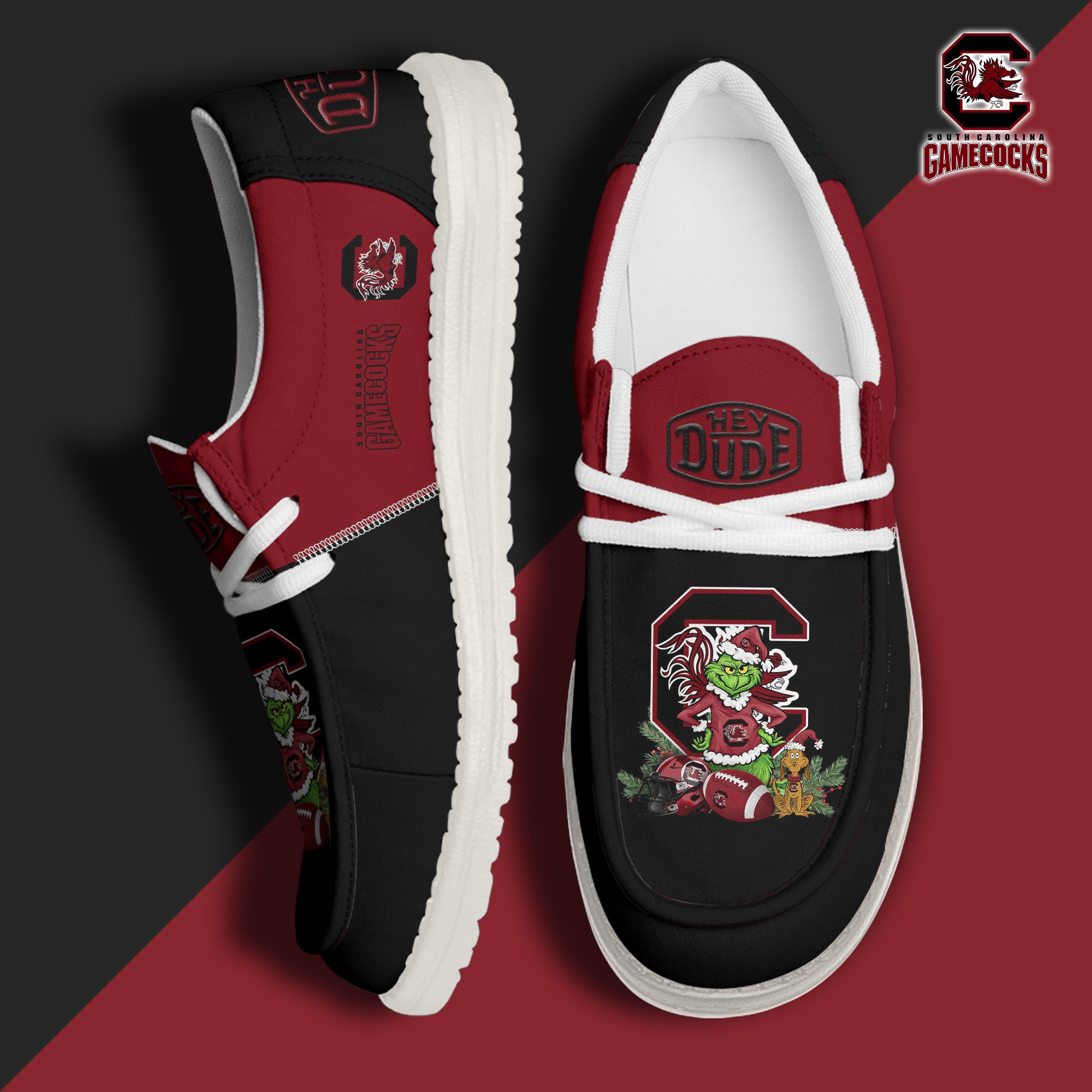 South Carolina Gamecocks Football Hey Dude Canvas Loafer Shoes Custom Your Name 2024 version, Sport Shoes For Fan, Fan Gifts EHIVM-61211