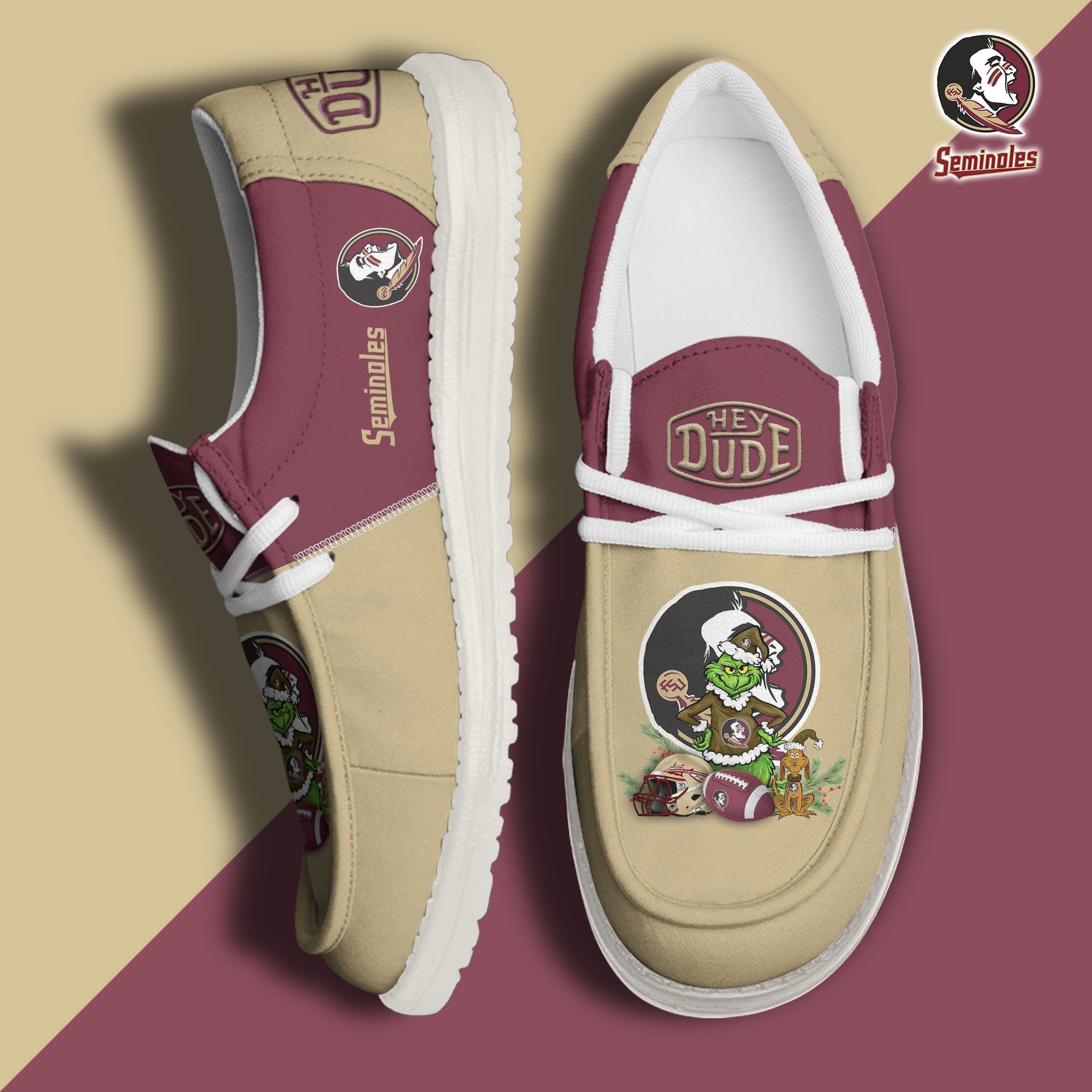 Florida State Seminoles Football Hey Dude Canvas Loafer Shoes Custom Your Name 2024 version, Sport Shoes For Fan, Fan Gifts EHIVM-61211