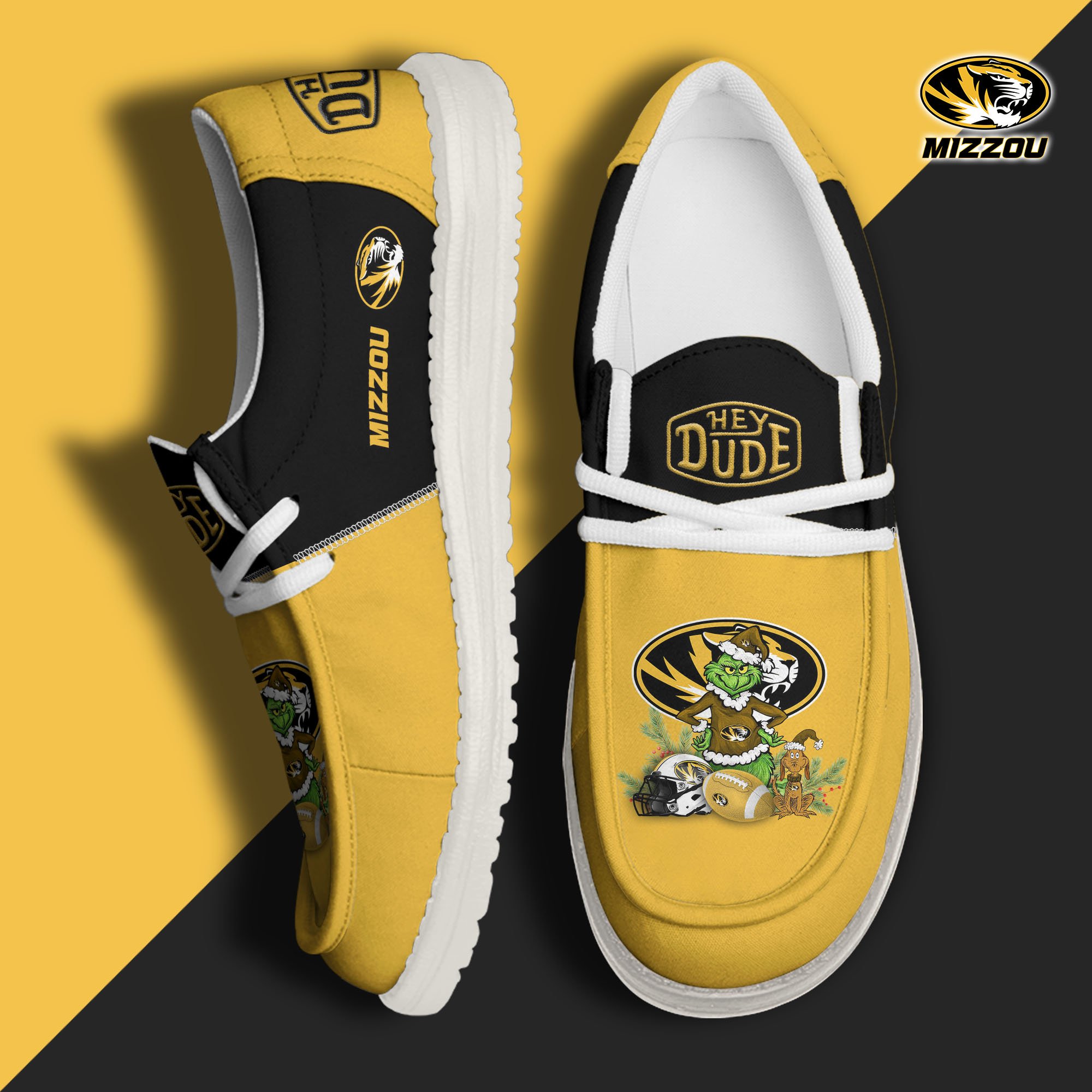 Missouri Tigers Football Hey Dude Canvas Loafer Shoes Custom Your Name 2024 version, Sport Shoes For Fan, Fan Gifts EHIVM-61211