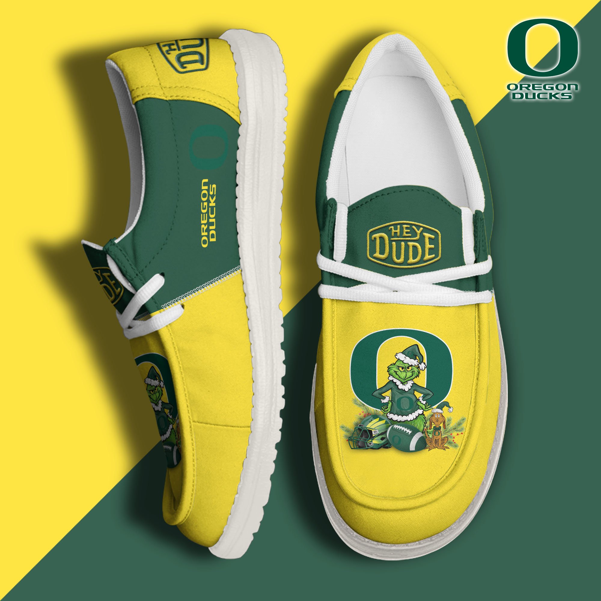 Oregon Ducks Football Hey Dude Canvas Loafer Shoes Custom Your Name 2024 version, Sport Shoes For Fan, Fan Gifts EHIVM-61211