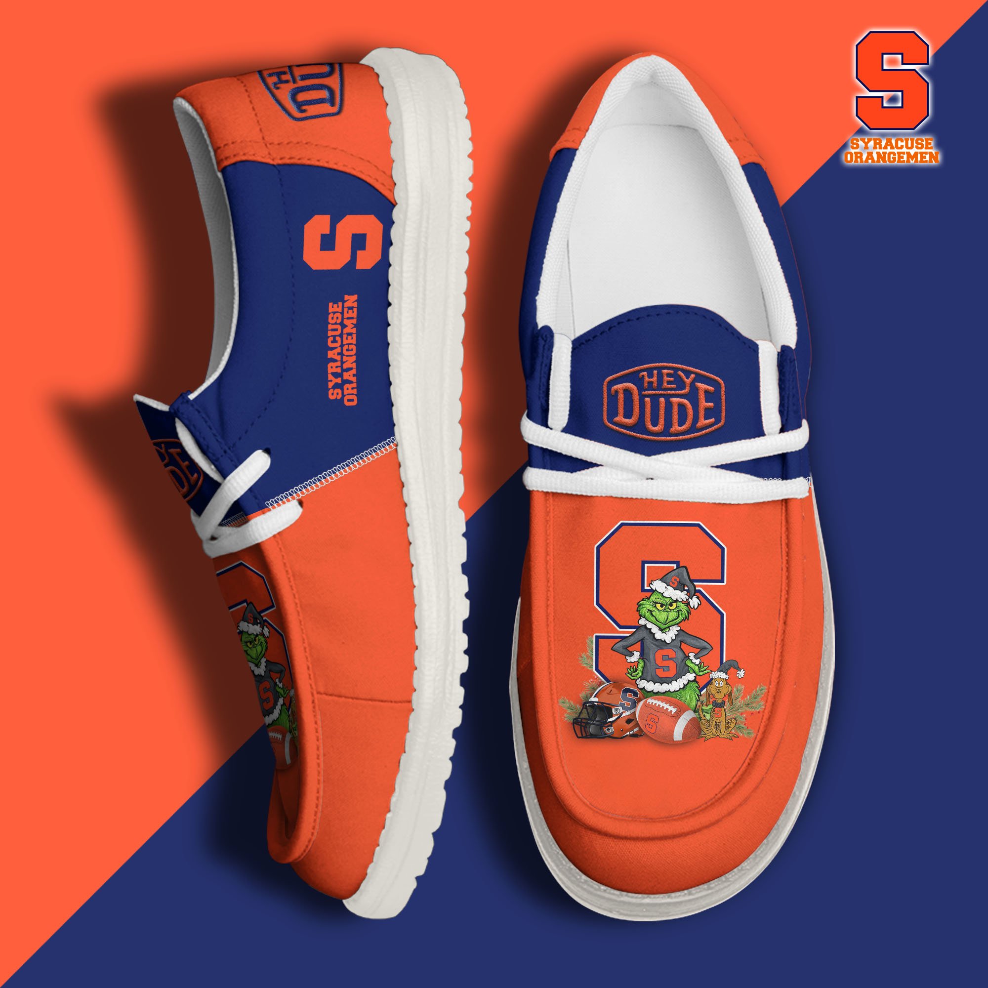 Syracuse Orange Football Hey Dude Canvas Loafer Shoes Custom Your Name 2024 version, Sport Shoes For Fan, Fan Gifts EHIVM-61211