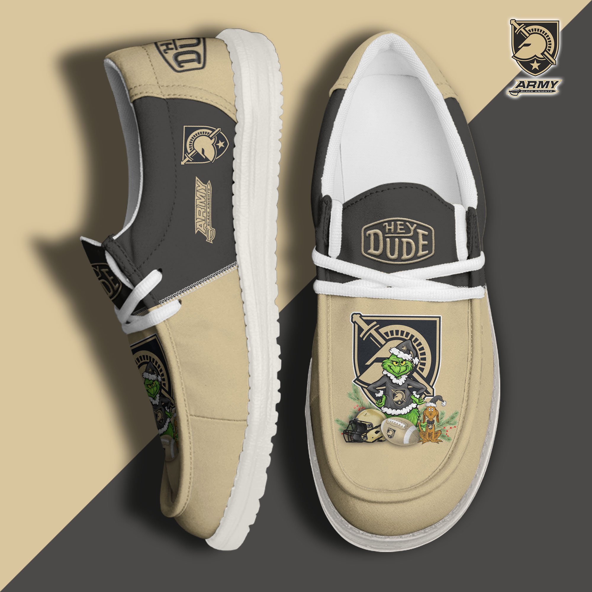 Army Black Knights Football Hey Dude Canvas Loafer Shoes Custom Your Name 2024 version, Sport Shoes For Fan, Fan Gifts EHIVM-61211