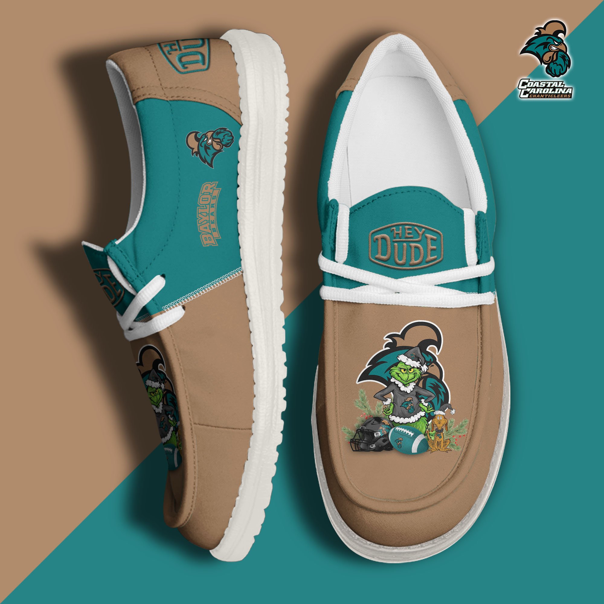 Coastal Carolina Chanticleers Football Hey Dude Canvas Loafer Shoes Custom Your Name 2024 version, Sport Shoes For Fan, Fan Gifts EHIVM-61211