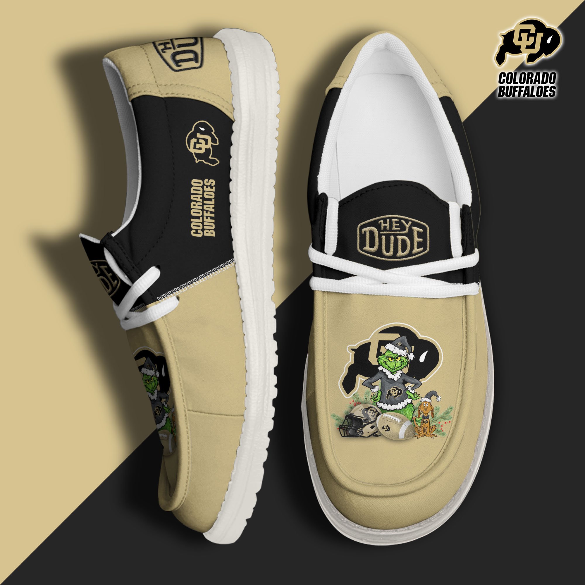 Colorado Buffaloes Football Hey Dude Canvas Loafer Shoes Custom Your Name 2024 version, Sport Shoes For Fan, Fan Gifts EHIVM-61211