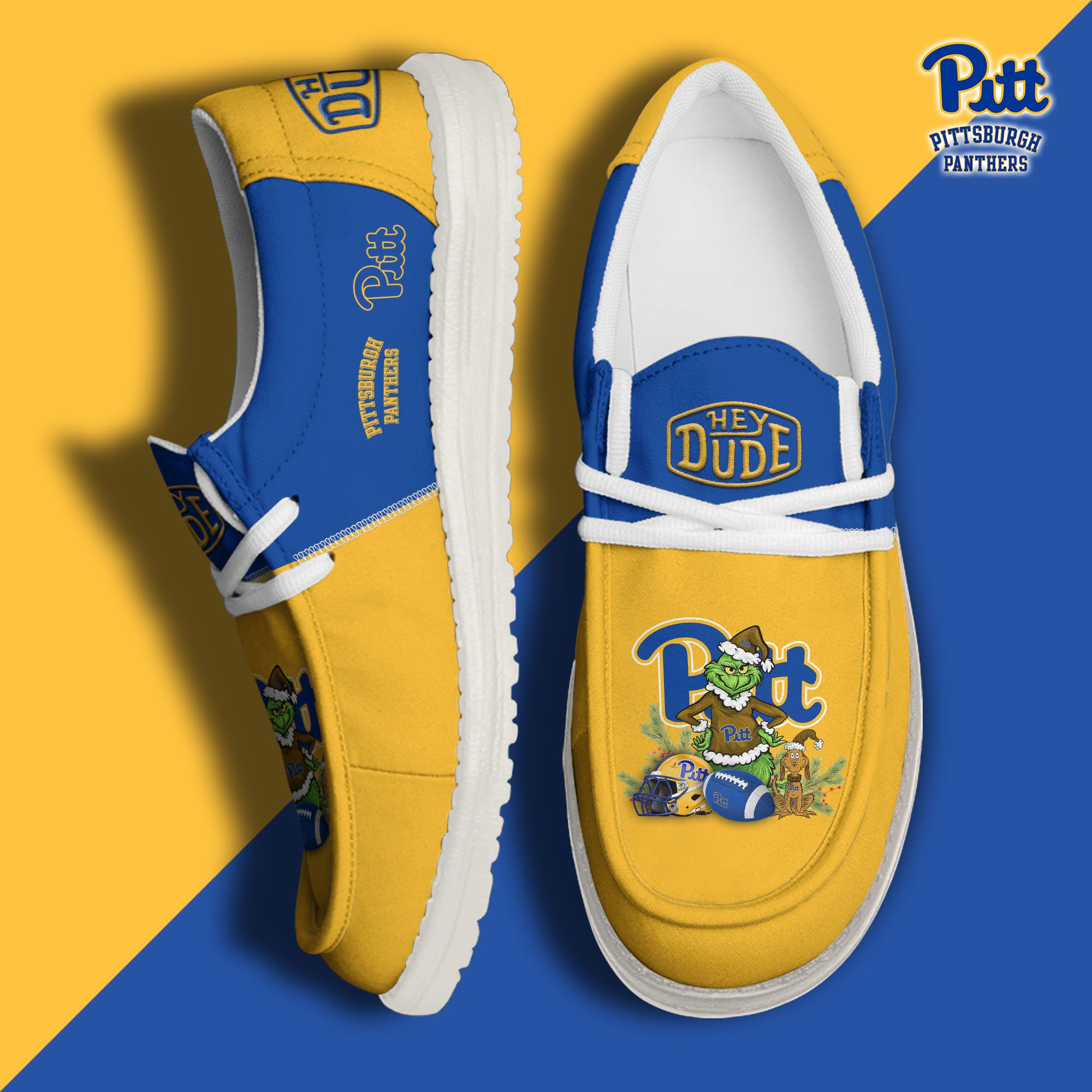 Pittsburgh Panthers Football Hey Dude Canvas Loafer Shoes Custom Your Name 2024 version, Sport Shoes For Fan, Fan Gifts EHIVM-61211