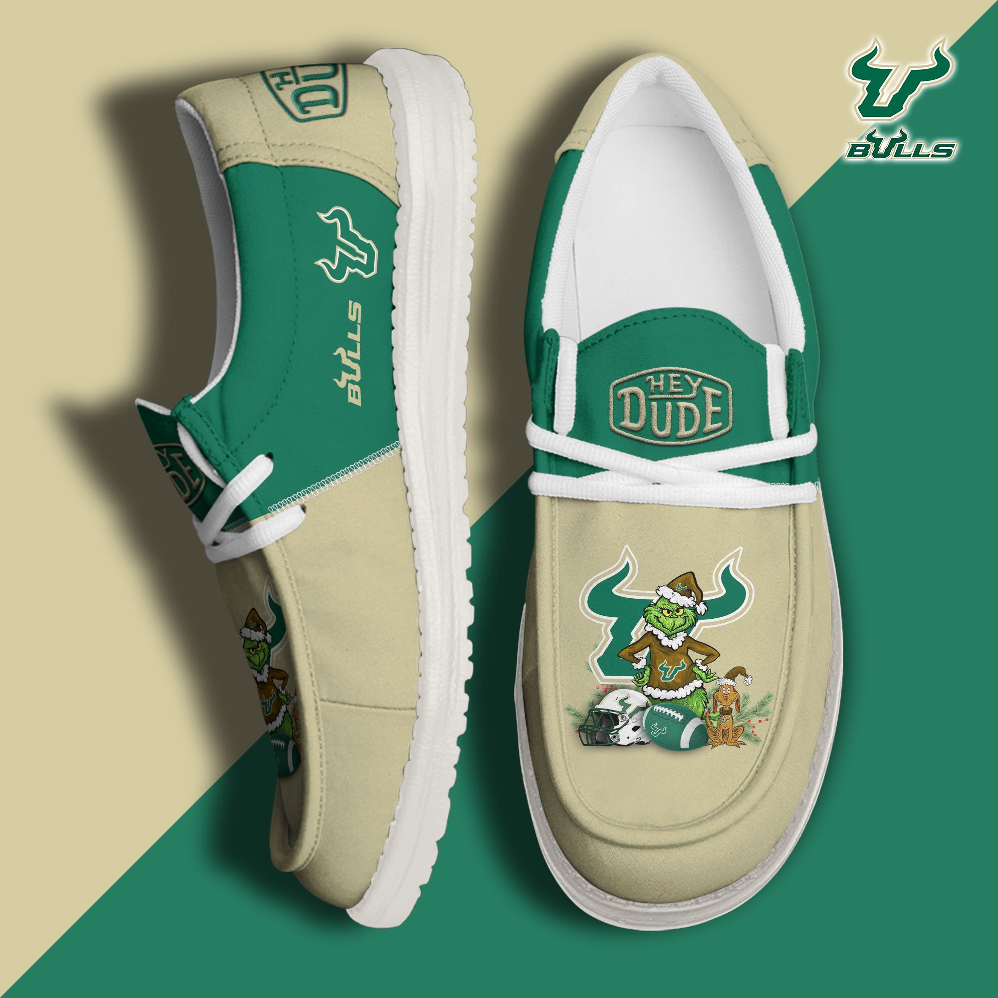 South Florida Bulls Football Hey Dude Canvas Loafer Shoes Custom Your Name 2024 version, Sport Shoes For Fan, Fan Gifts EHIVM-61211