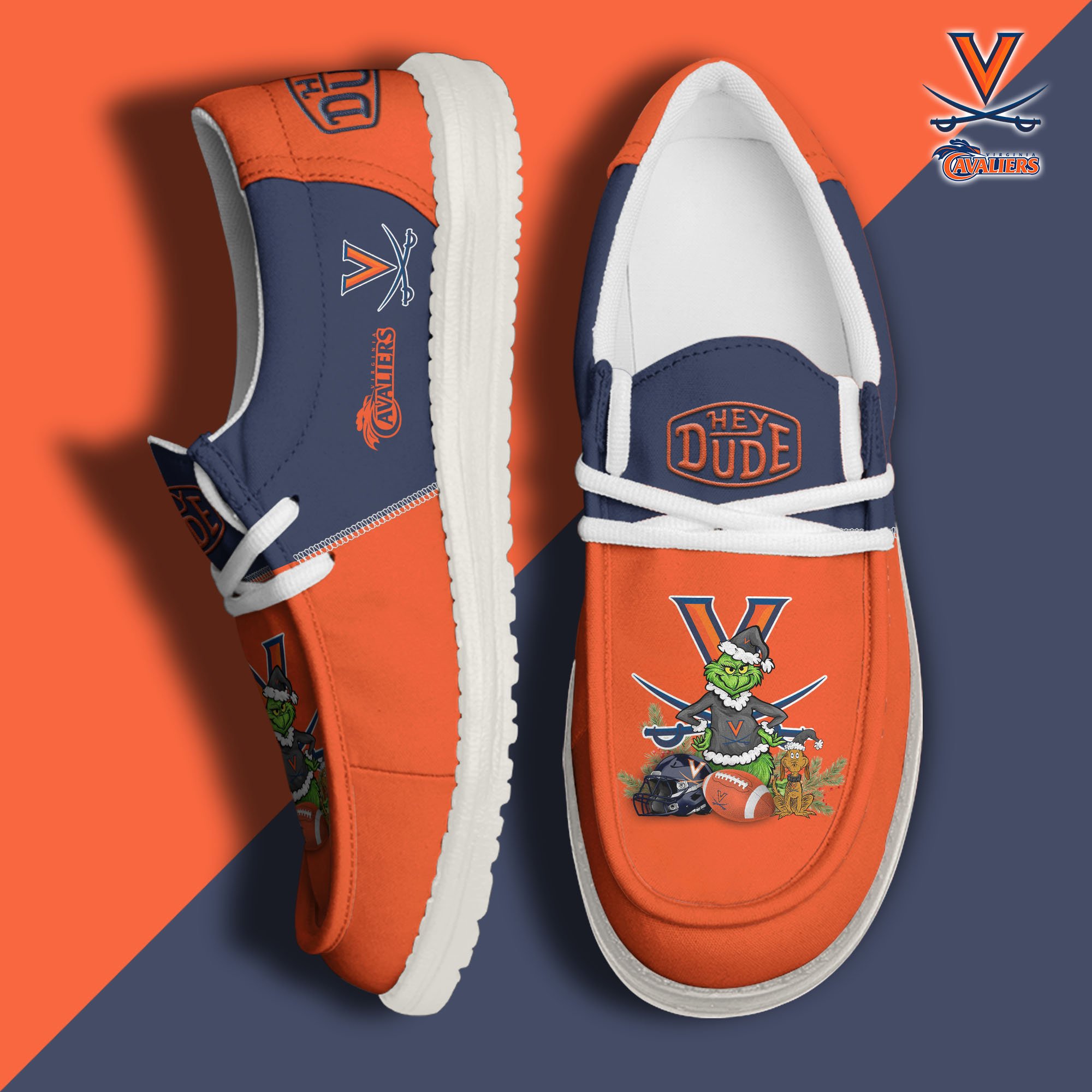 Virginia Cavaliers Football Hey Dude Canvas Loafer Shoes Custom Your Name 2024 version, Sport Shoes For Fan, Fan Gifts EHIVM-61211