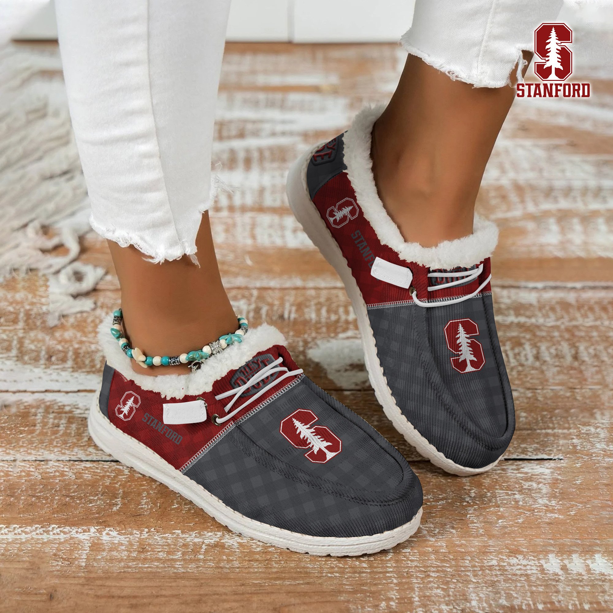 Stanford Cardinal Football Hey Dude With Warm Fur Lining Shoes Custom Your Name 2024 version, Sport Shoes For Fan, Fan Gifts EHIVM-61674