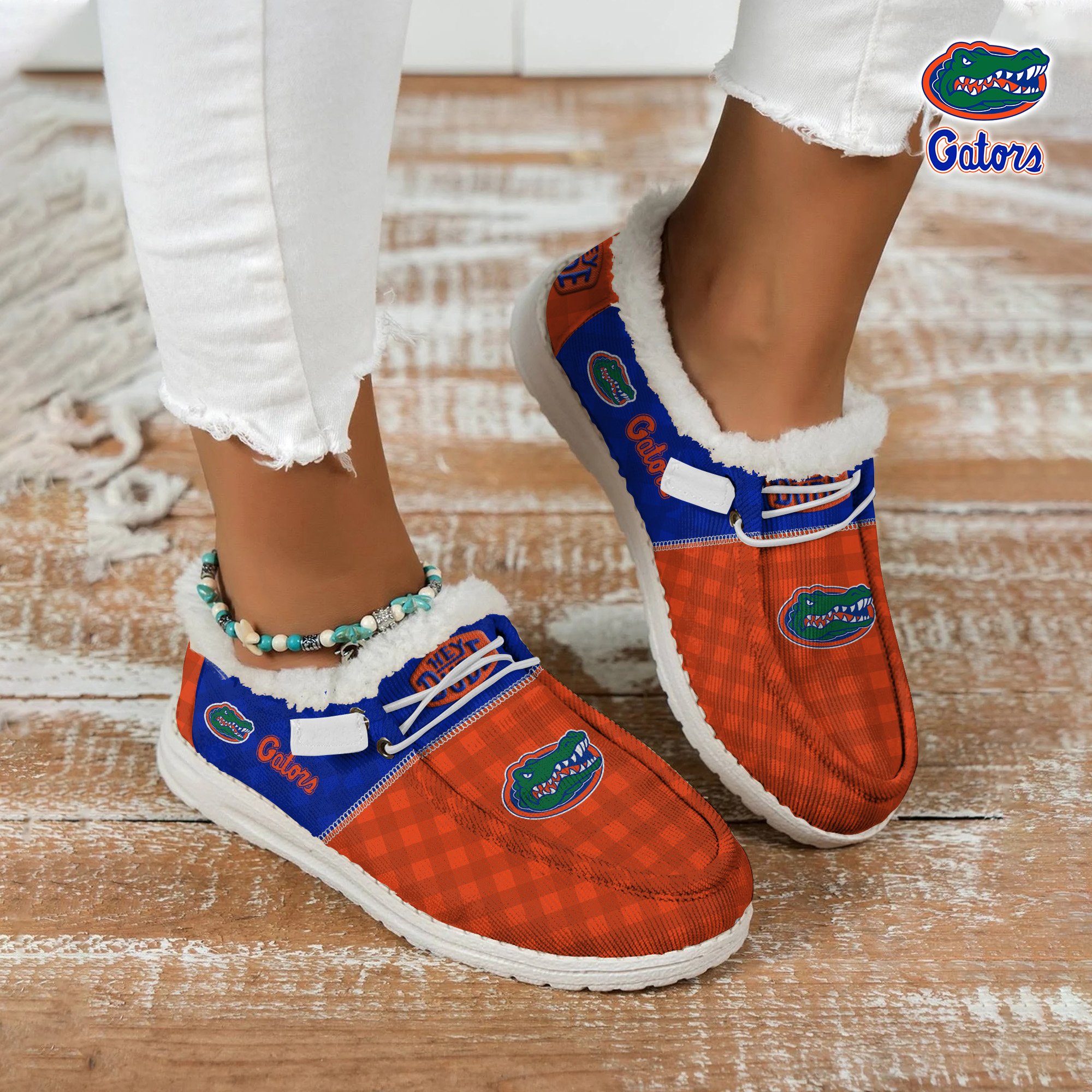 Florida Gators Football Hey Dude With Warm Fur Lining Shoes Custom Your Name 2024 version, Sport Shoes For Fan, Fan Gifts EHIVM-61674