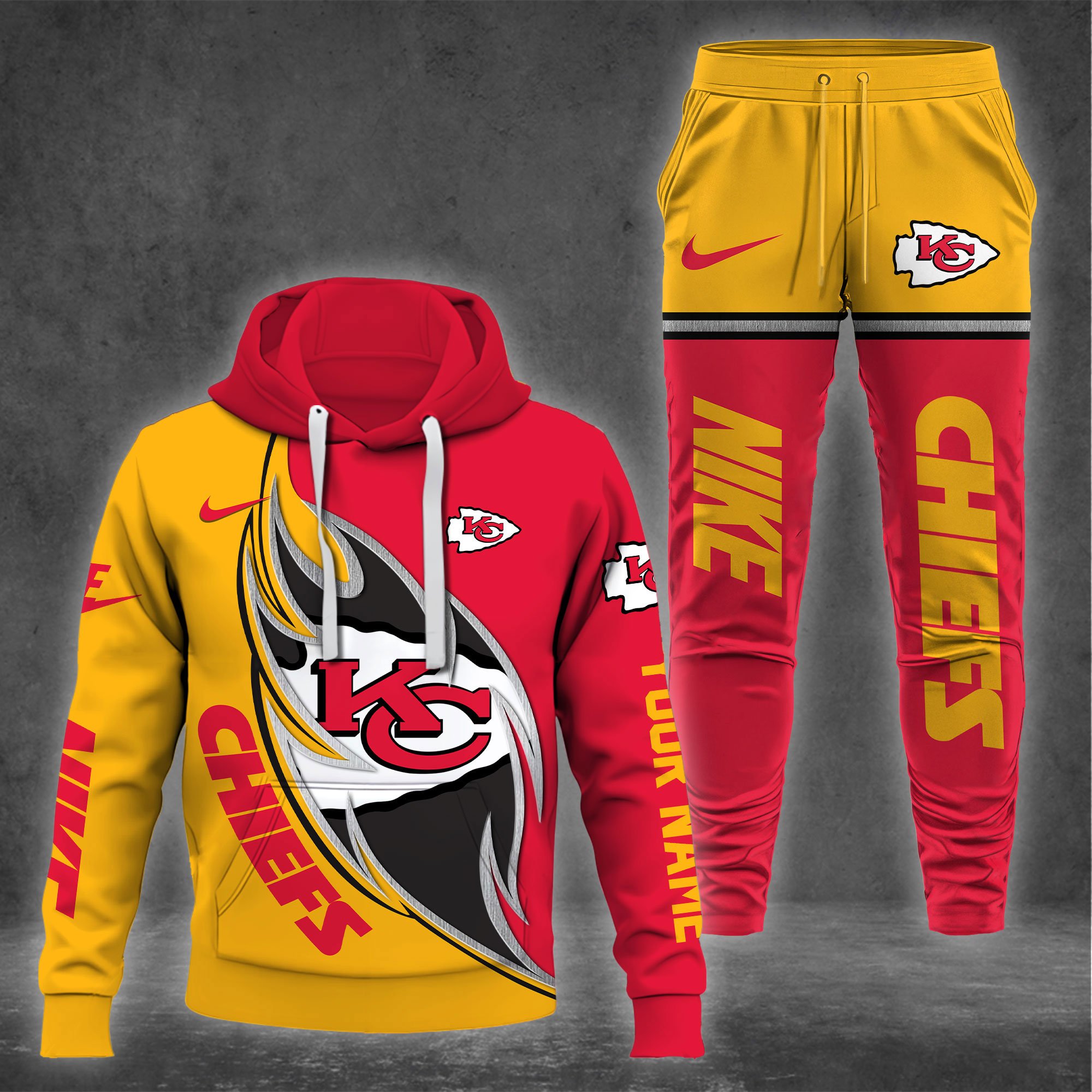 Kansas City Chiefs Hoodie And Sweatpants Custom Your name 2024 Versions , Sport Hoodie And Sweatpants, Sport Gifts For Fan EHIVM-62743