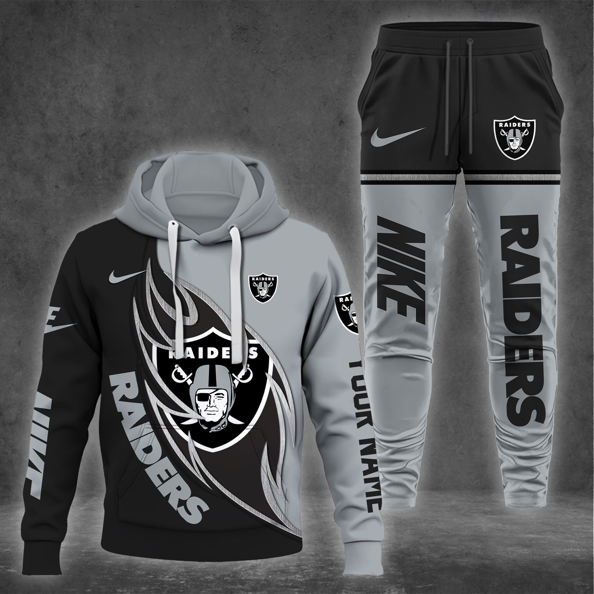 Las Vegas Raiders Hoodie And Sweatpants Custom Your name 2024 Versions , Sport Hoodie And Sweatpants, Sport Gifts For Fan EHIVM-62743