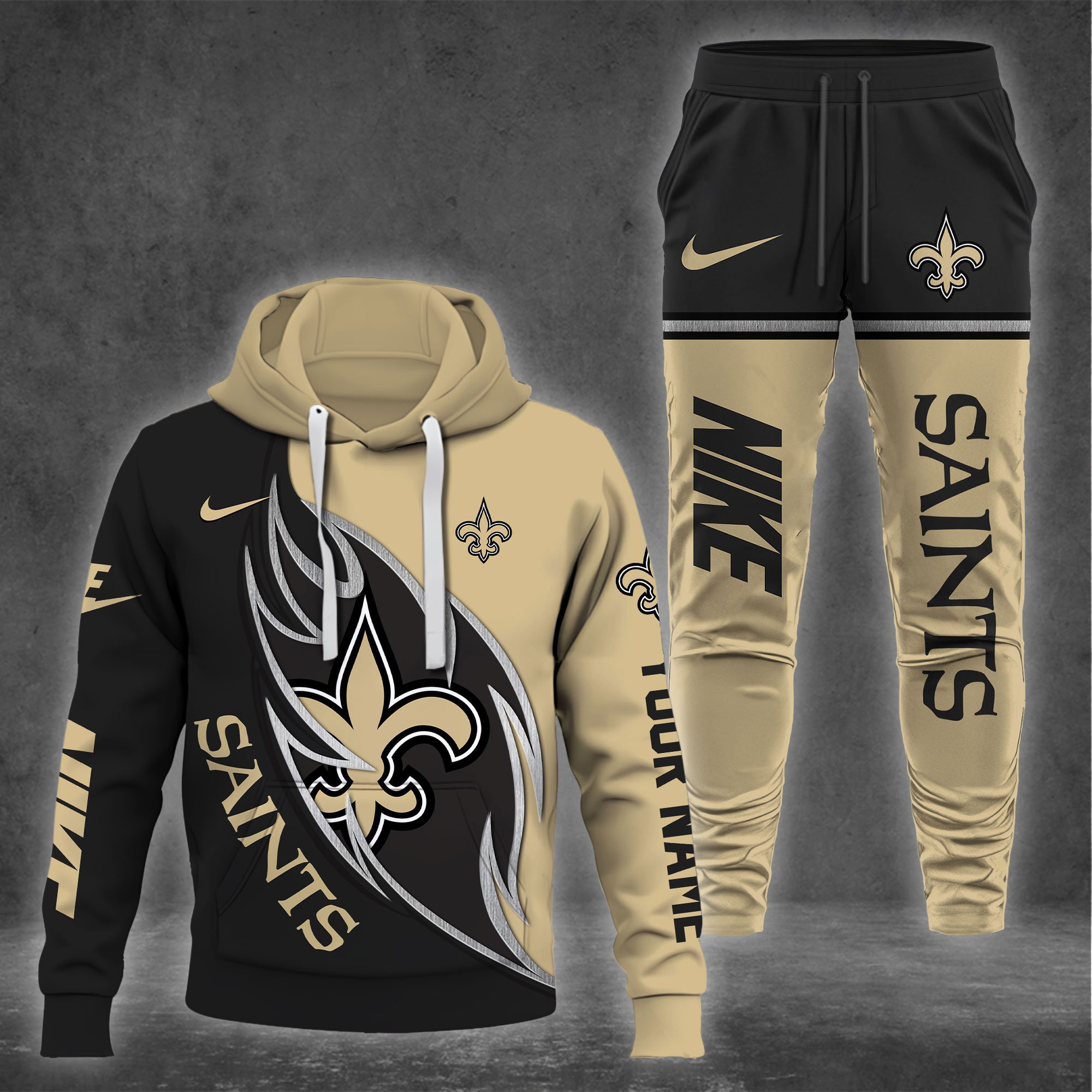 New Orleans Saints Hoodie And Sweatpants Custom Your name 2024 Versions , Sport Hoodie And Sweatpants, Sport Gifts For Fan EHIVM-62743