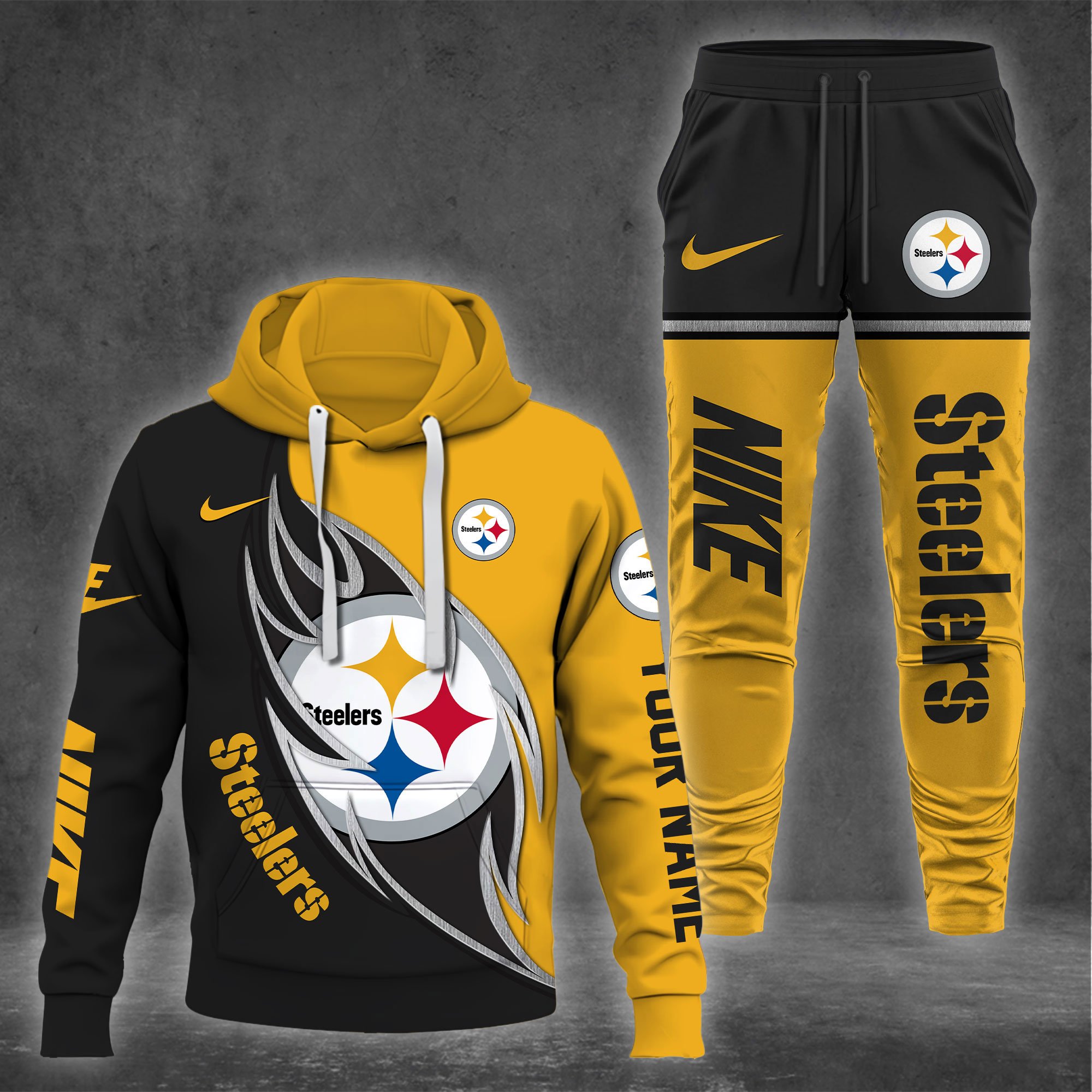 Pittsburgh Steelers Hoodie And Sweatpants Custom Your name 2024 Versions , Sport Hoodie And Sweatpants, Sport Gifts For Fan EHIVM-62743