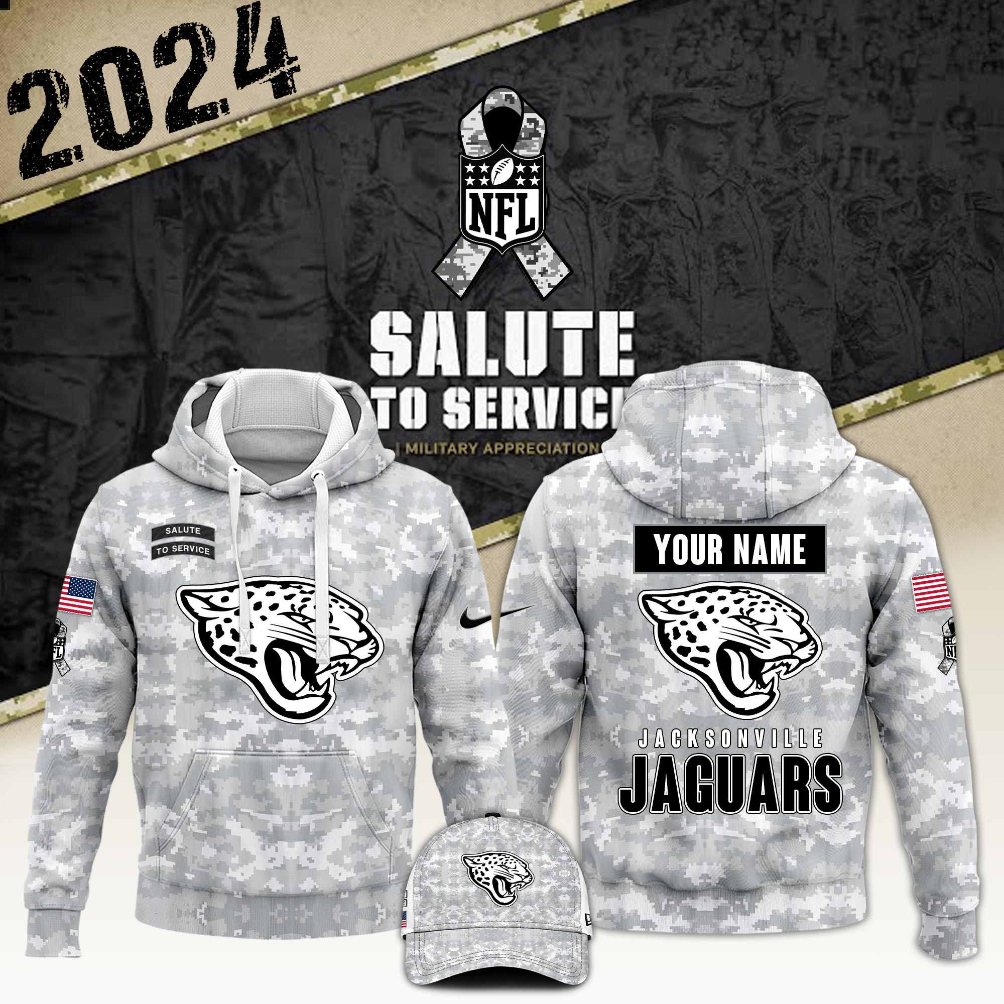 Jacksonville Jaguars Hoodie And Sweatpants Custom Your Name 2024 Versions, Sport Hoodie And Sweatpants, Sport Gifts For Fan EHIVM-62767