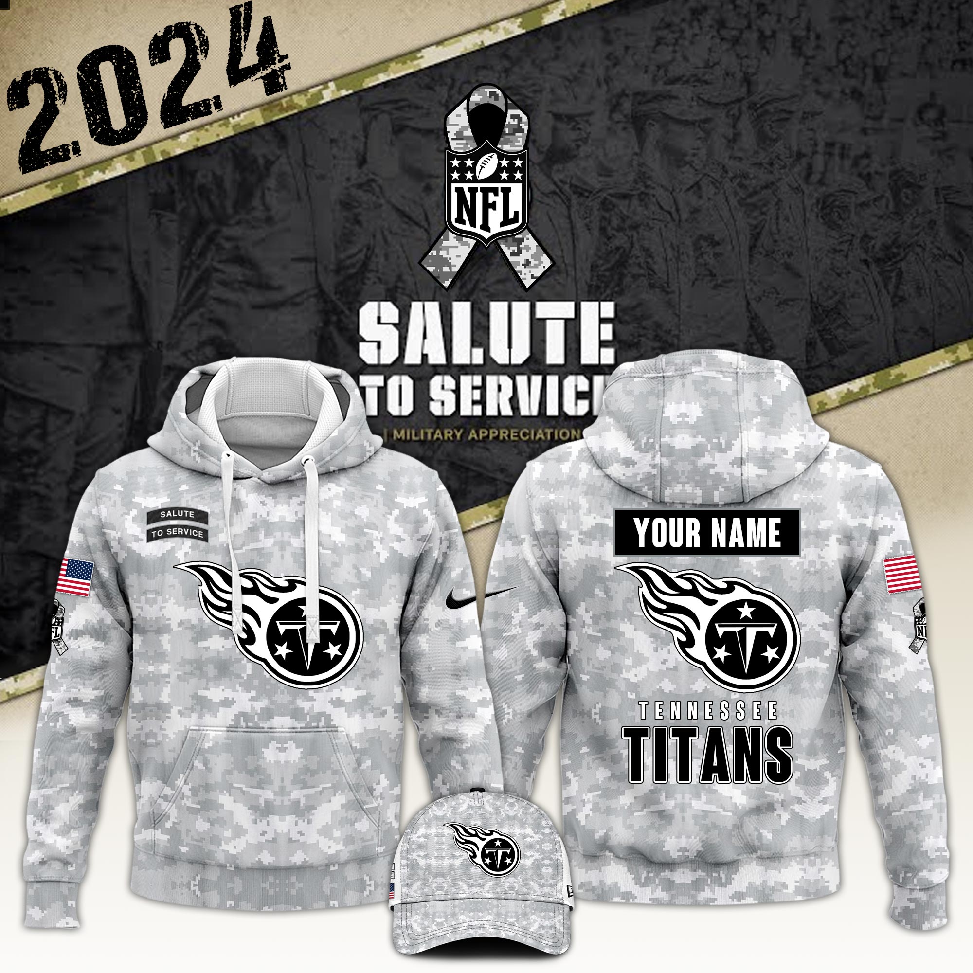 Tennessee Titans Hoodie And Sweatpants Custom Your Name 2024 Versions, Sport Hoodie And Sweatpants, Sport Gifts For Fan EHIVM-62767