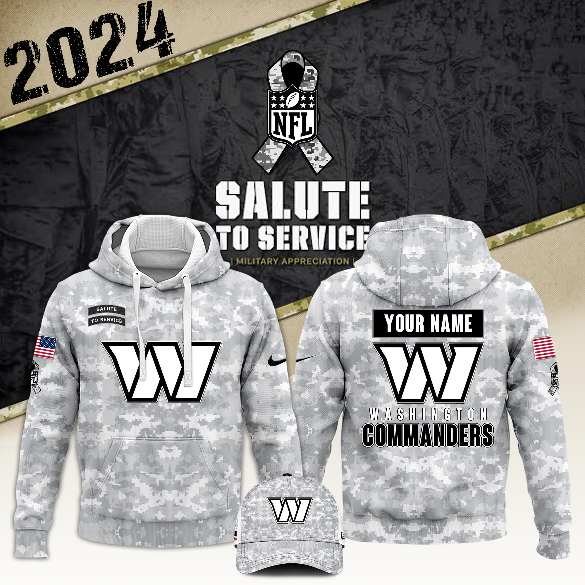 Washington Commanders Hoodie And Sweatpants Custom Your Name 2024 Versions, Sport Hoodie And Sweatpants, Sport Gifts For Fan EHIVM-62767