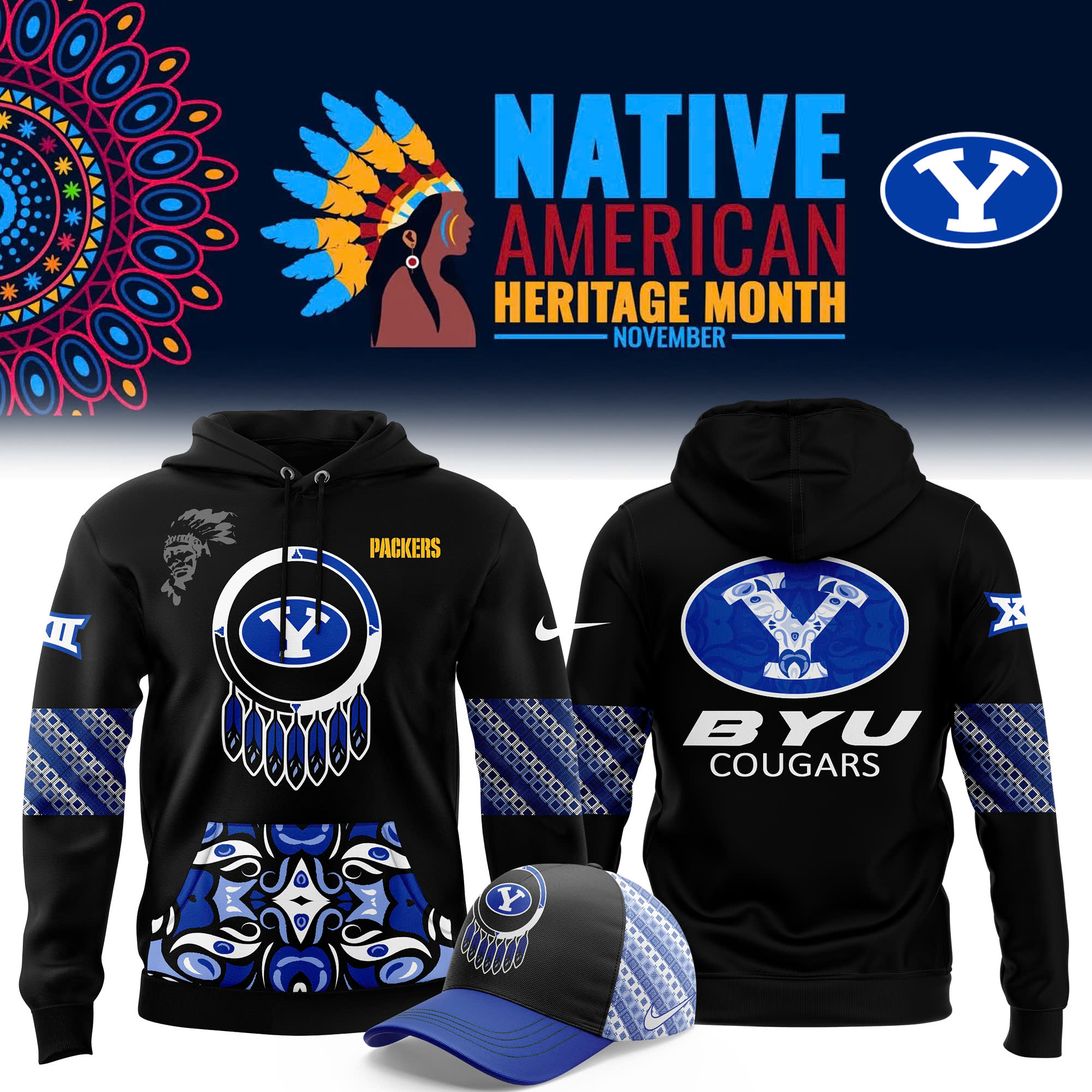 BYU Cougars Native American Heritage Hoodie 2024 Versions, Sport Gifts For Fan EHIVM-62769