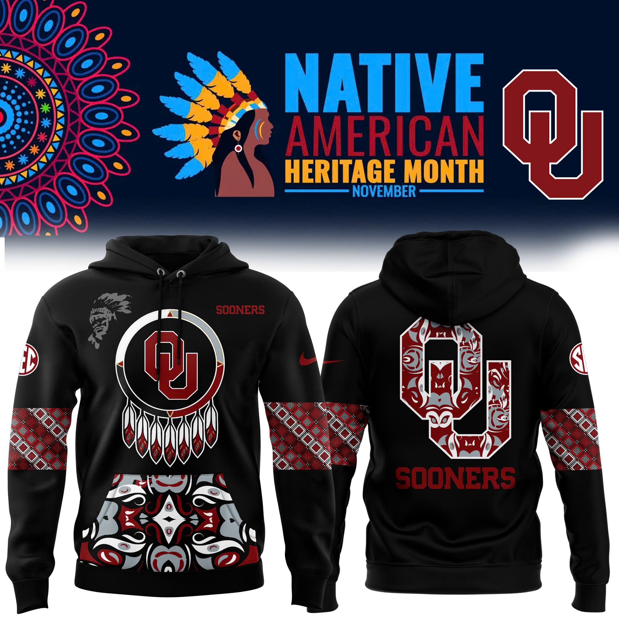 Oklahoma Sooners Native American Heritage Hoodie 2024 Versions, Sport Gifts For Fan EHIVM-62769