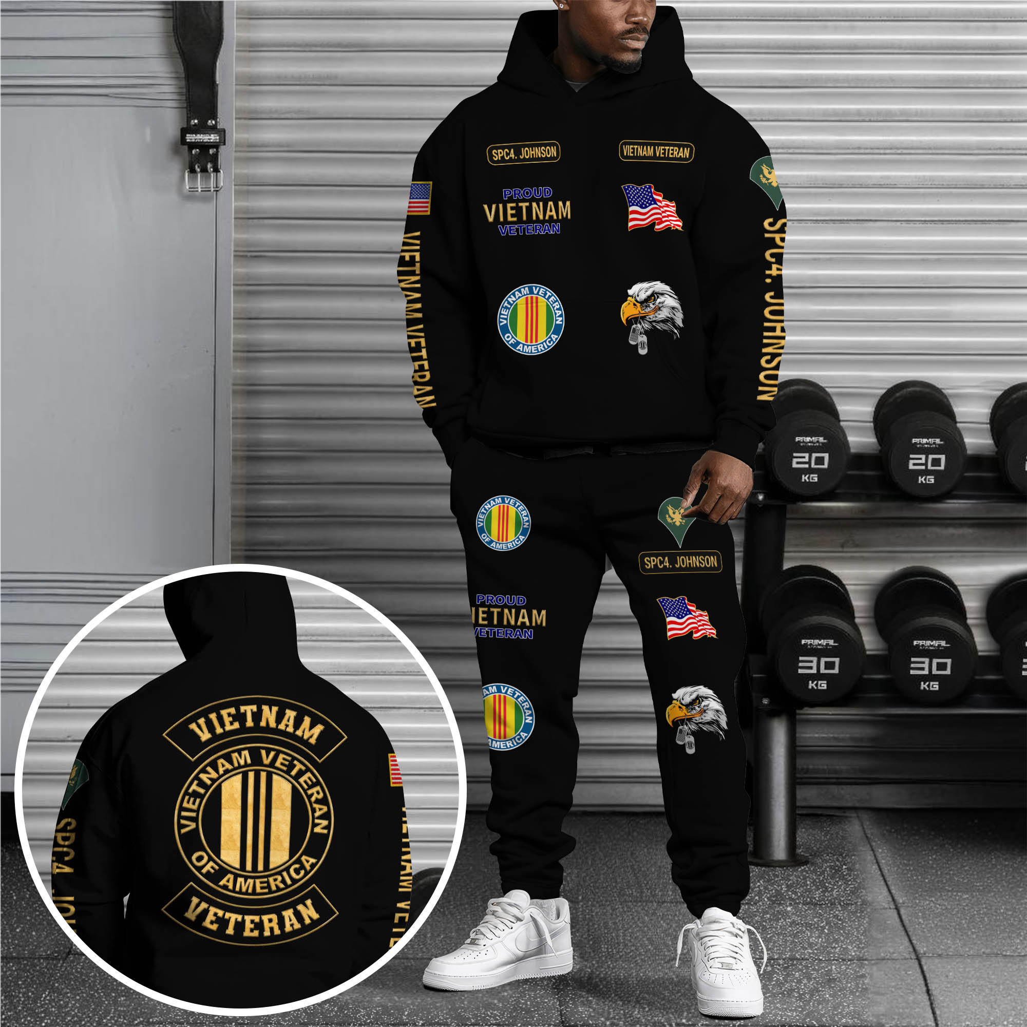 Vietnam Veteran Hoodie And Jogger Set Custom Name And Rank, Military Clothings, Military Gifts ETRG-62923