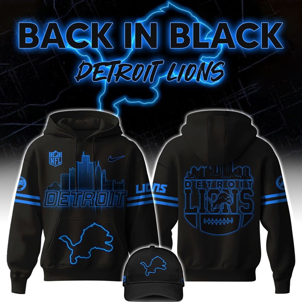 Detroit Lions Hoodie Sweatpants And Cap Shirt Custom Your Name, Sport Hoodie Shirt, FootBall Fan Gifts ETRG-63021