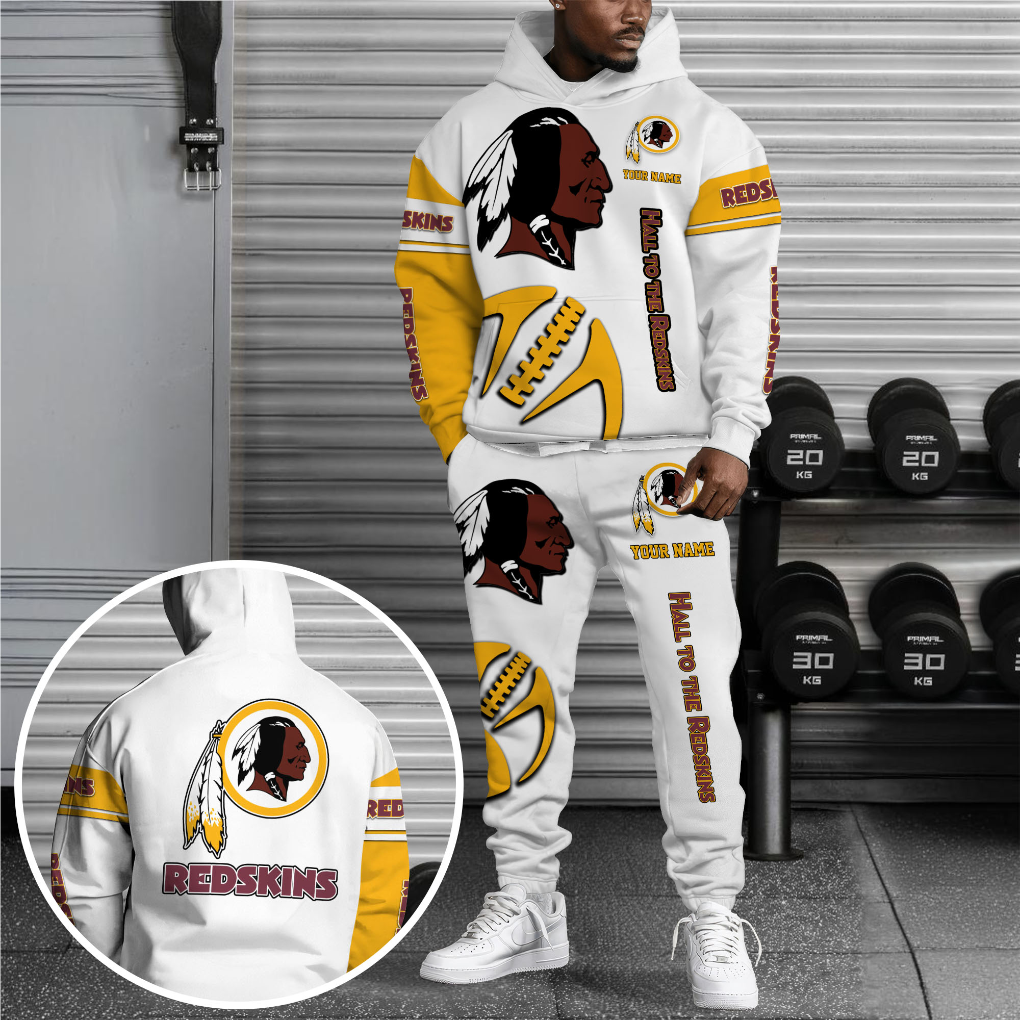 Washington Redskins Hoodie Sweatpants Set Custom Your name, Sport Hoodie Sweatpants Set, Sport Gifts For Fan EHIVM-62839